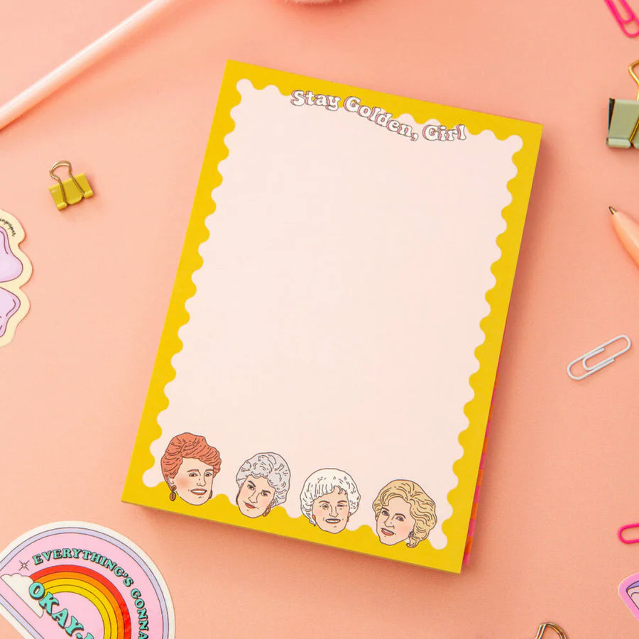 Stay Golden Girl  Notepad - Party Mountain Paper Co.
