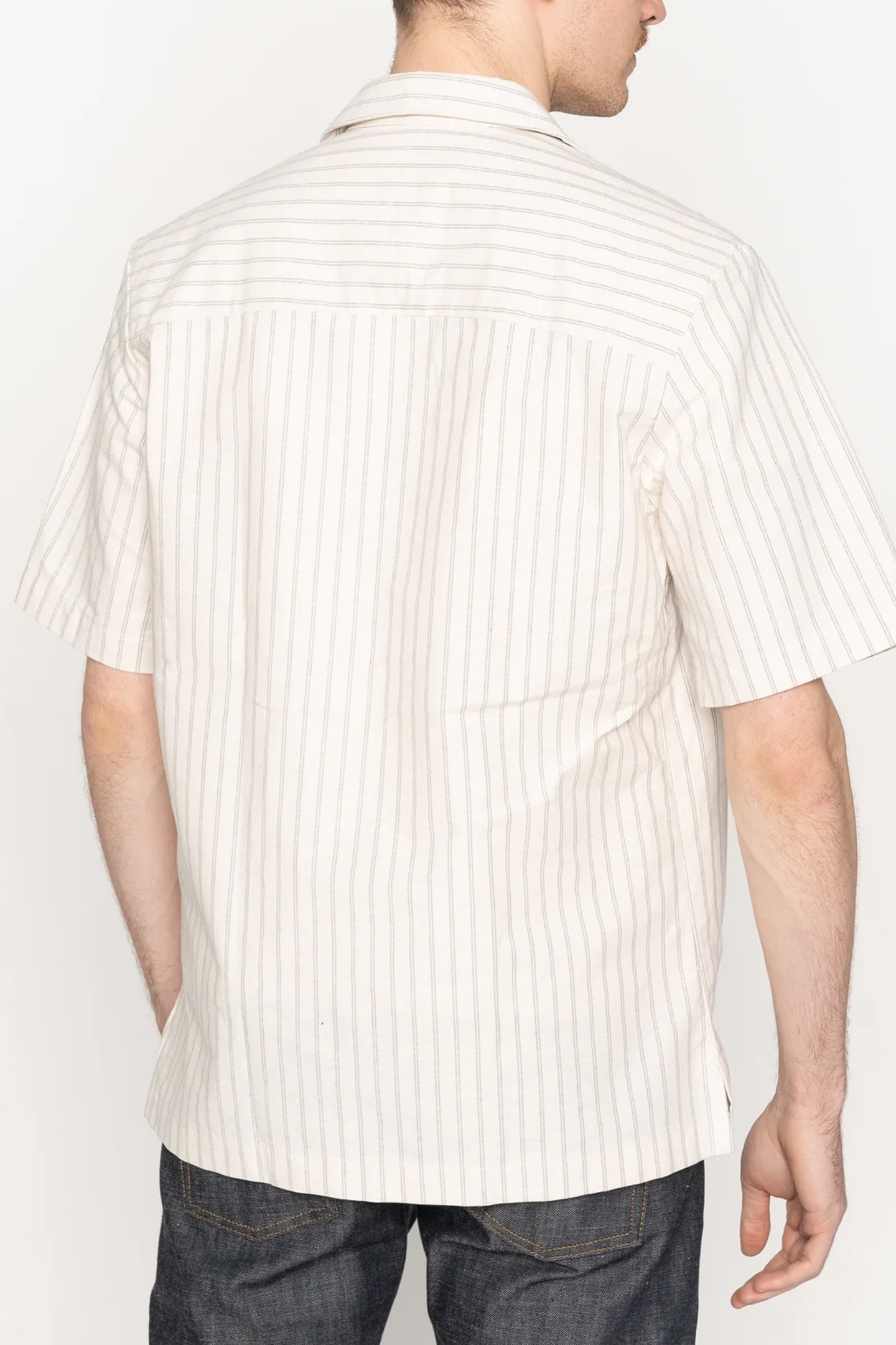 Aloha Shirt - Striped Oxford - Ecru