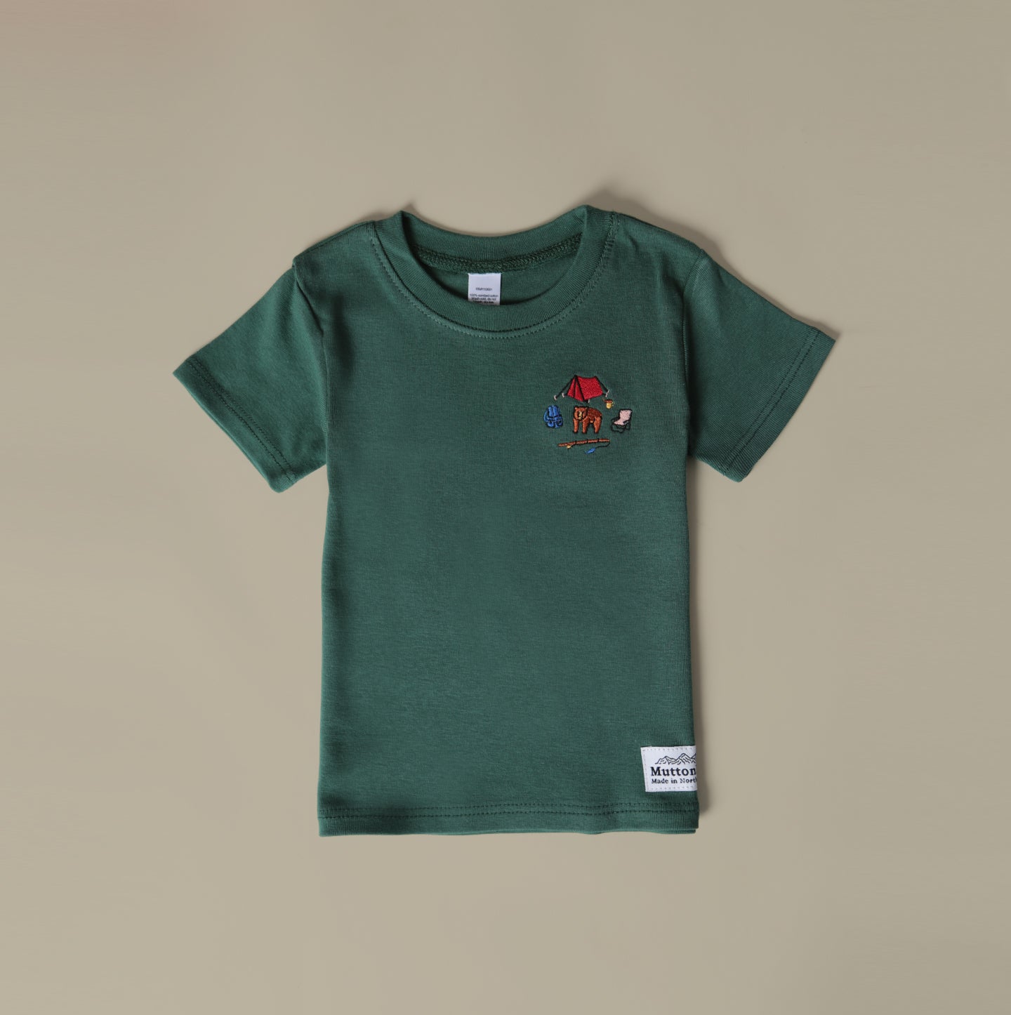Baby Tee - Forest - Camp Bear Embroidery - CAMP Series