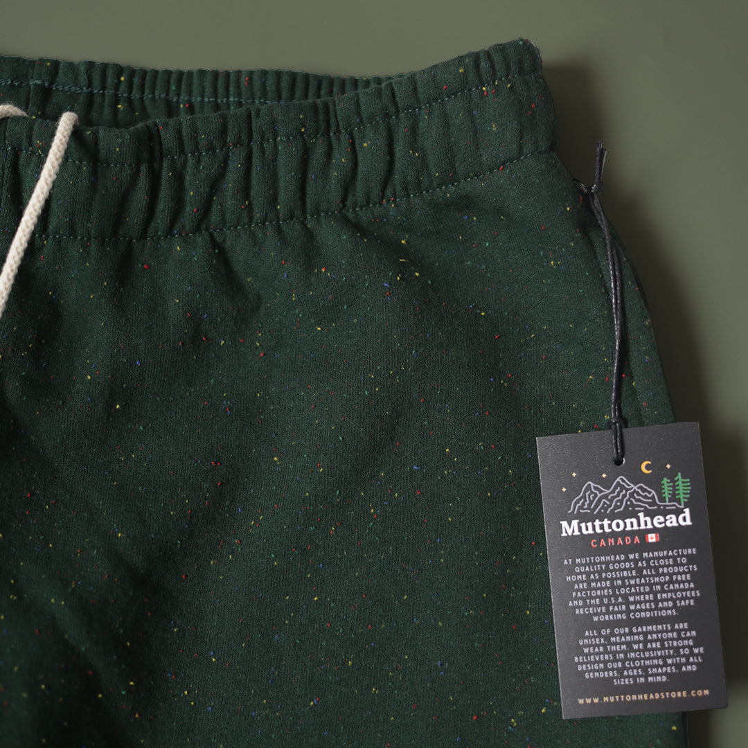 Sweatpants - Forest Green Rainbow Speckle