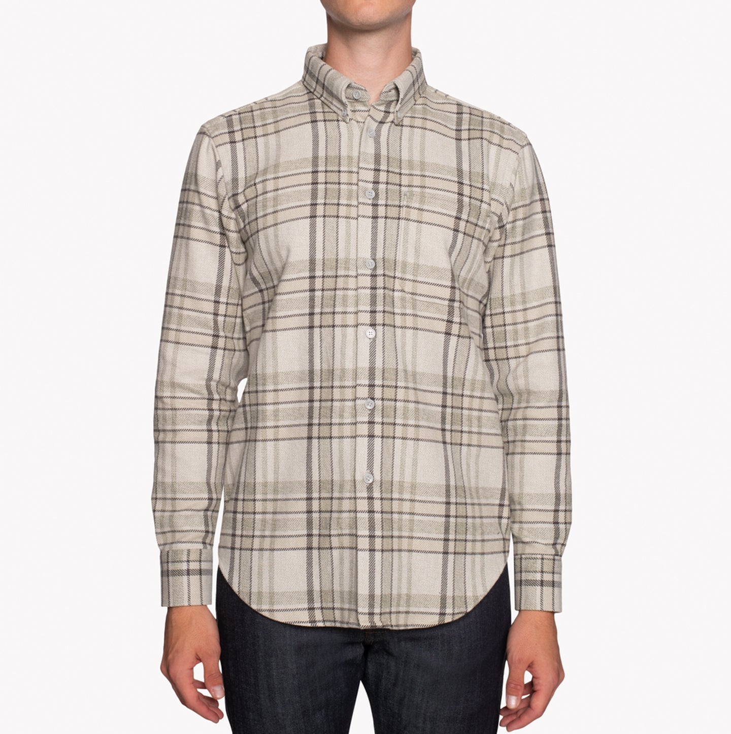 Easy Shirt - Heavy Vintage Flannel - Pale Grey
