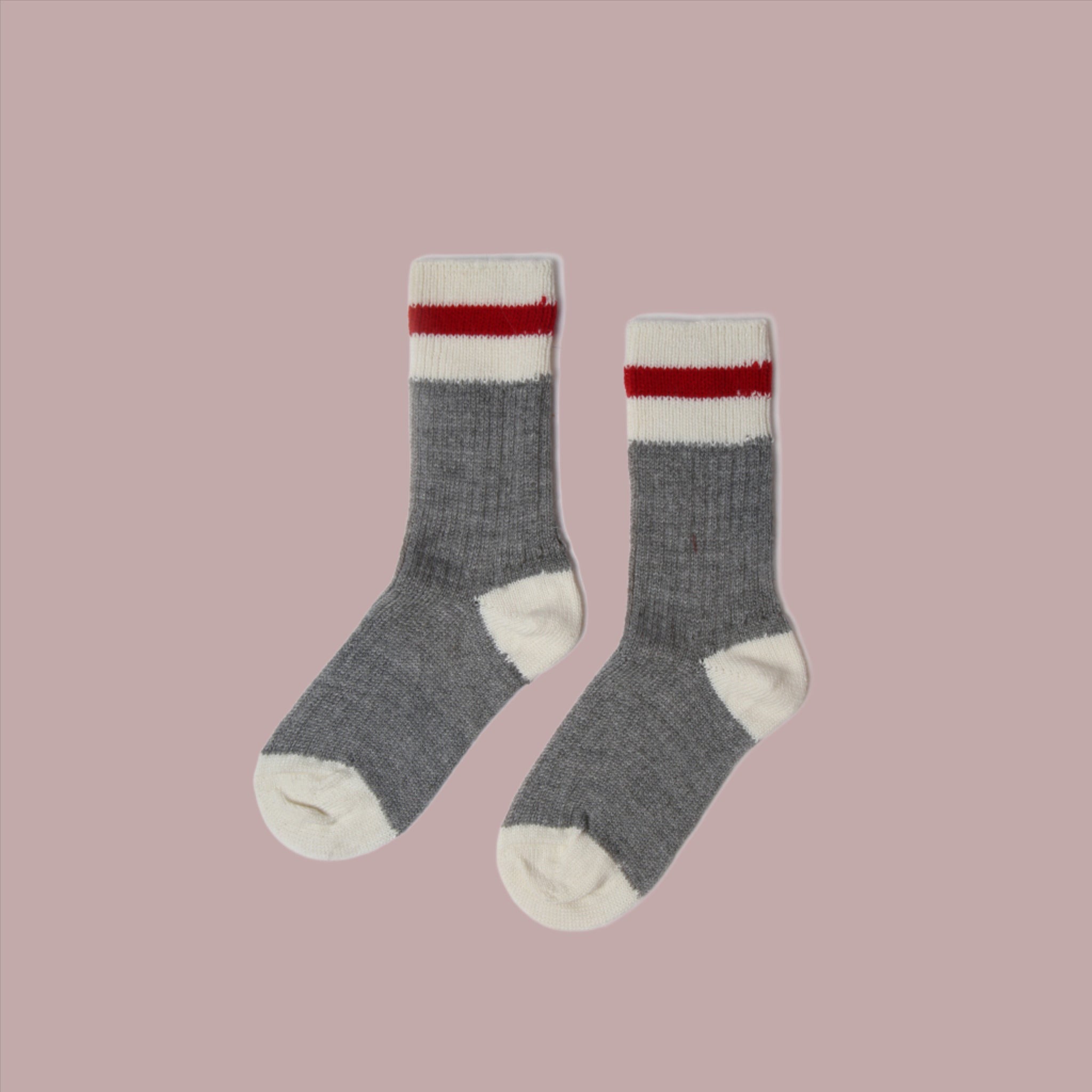 Kids Mountain Socks  - Red Stripe