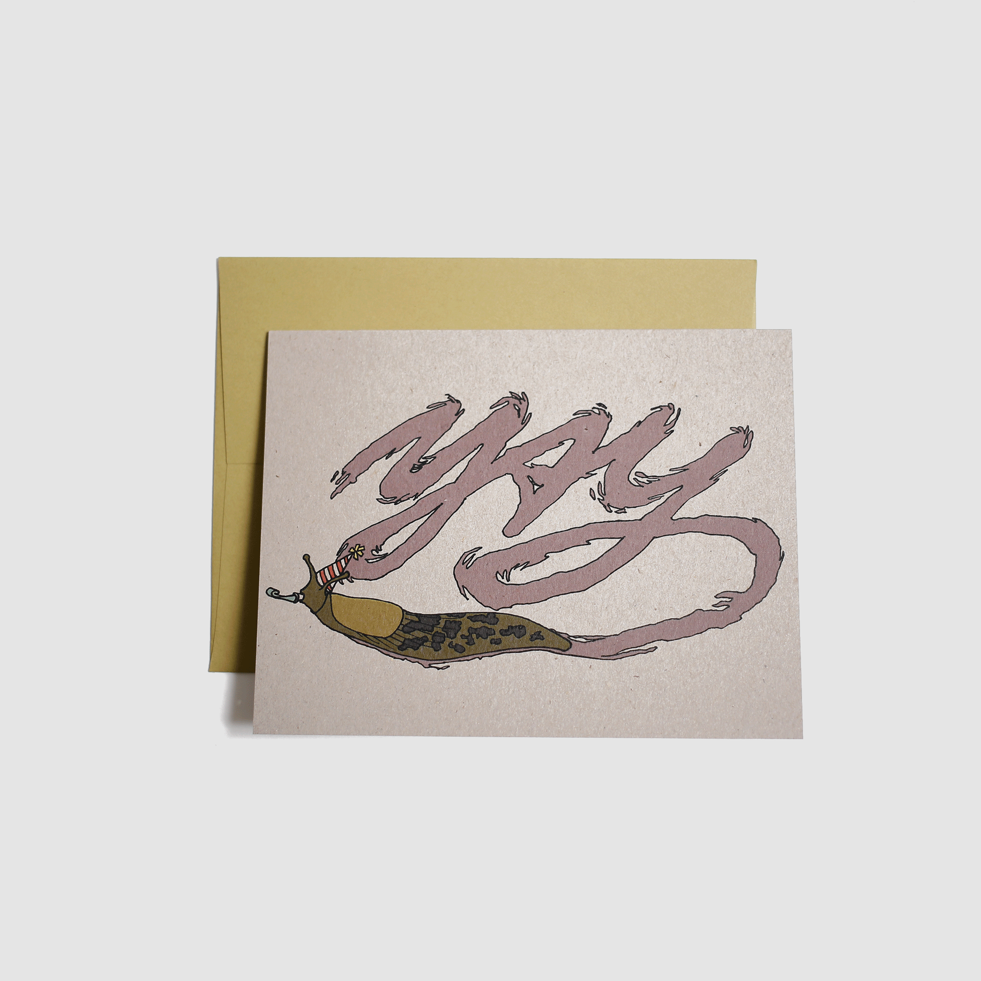 Yay Slug Card - Wild Life Illustration and Card Co.
