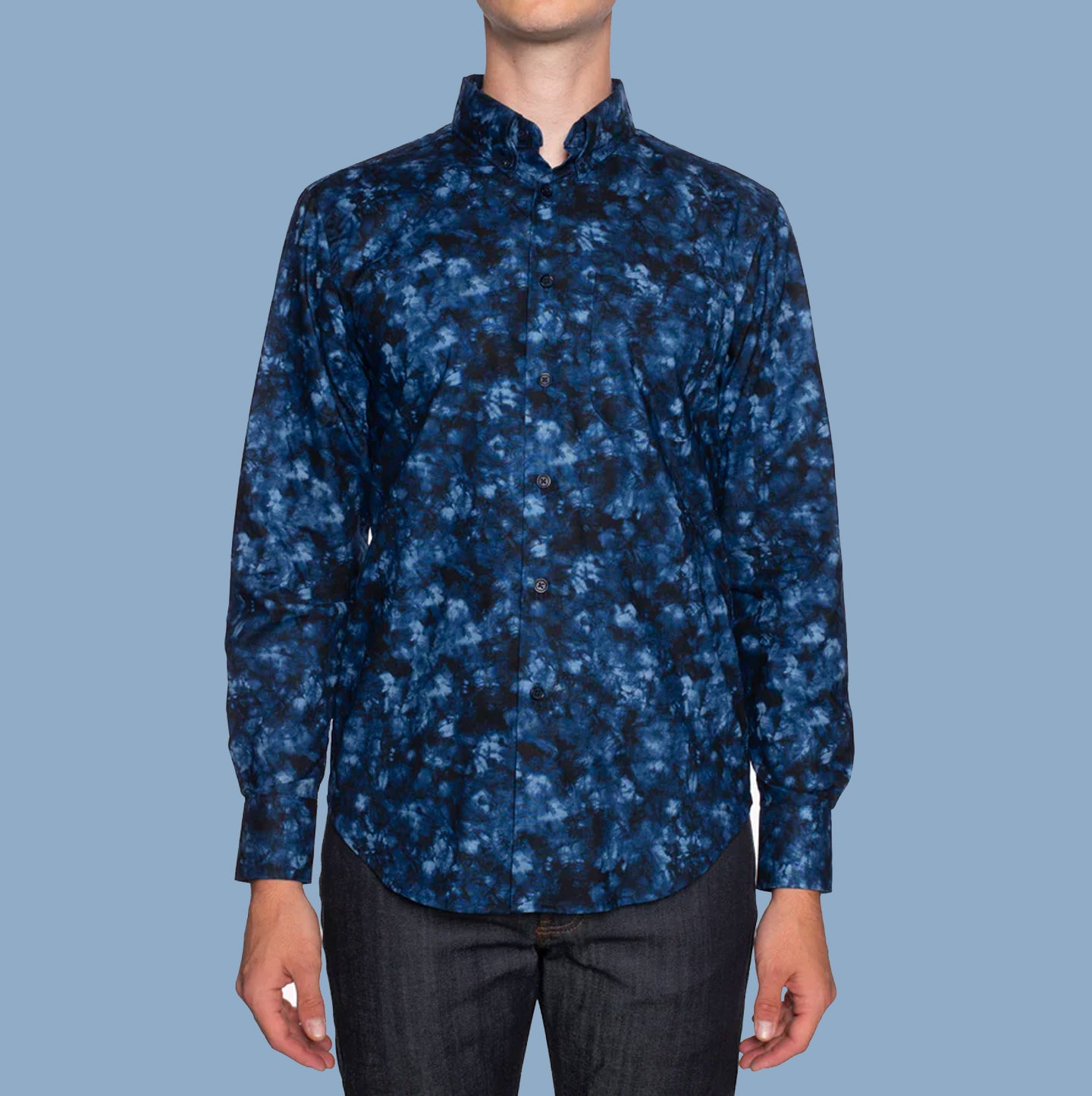 Easy Shirt - Tie Dye Print - Dark Blue