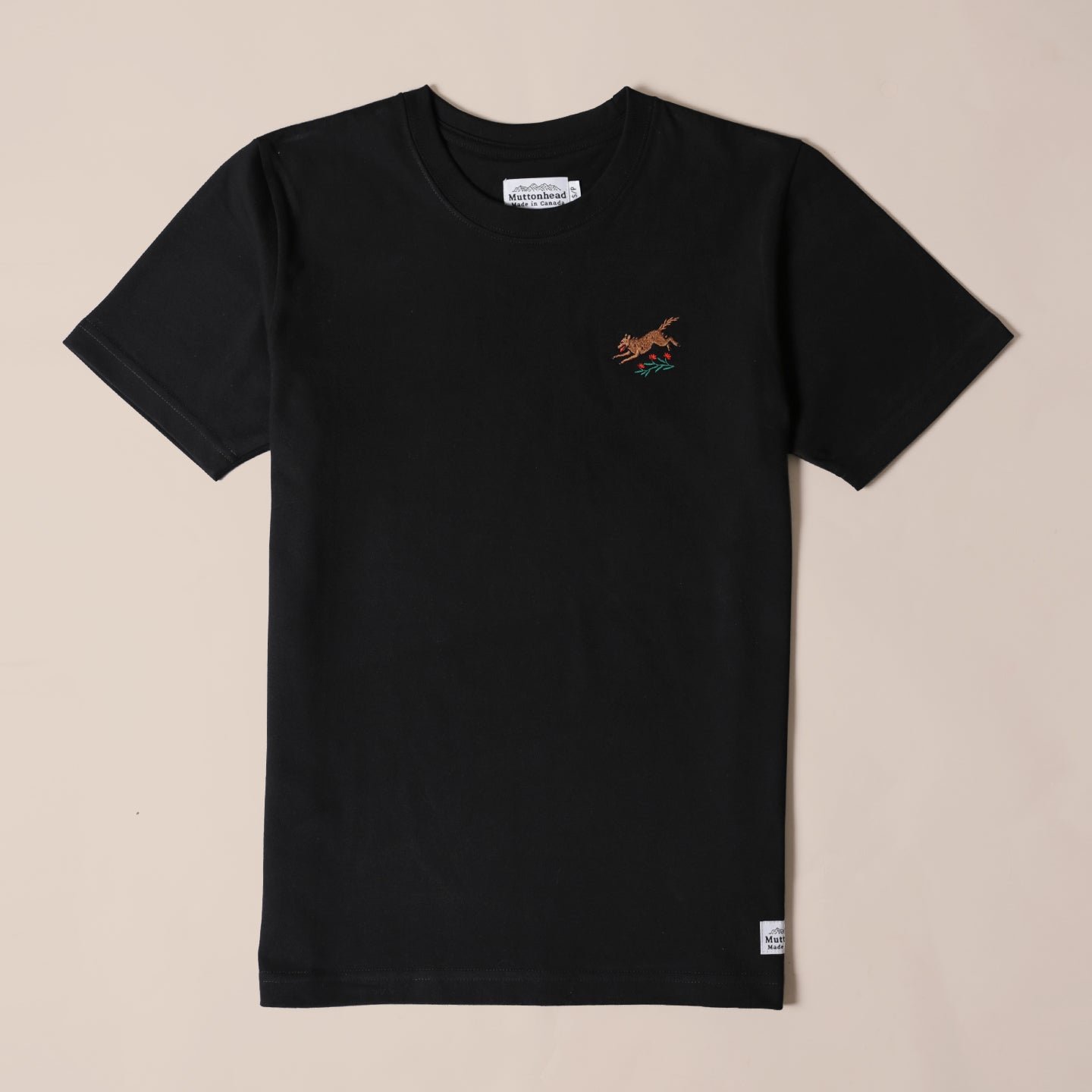 Heavy Weight Tee - Black - Wild Wolf Embroidery