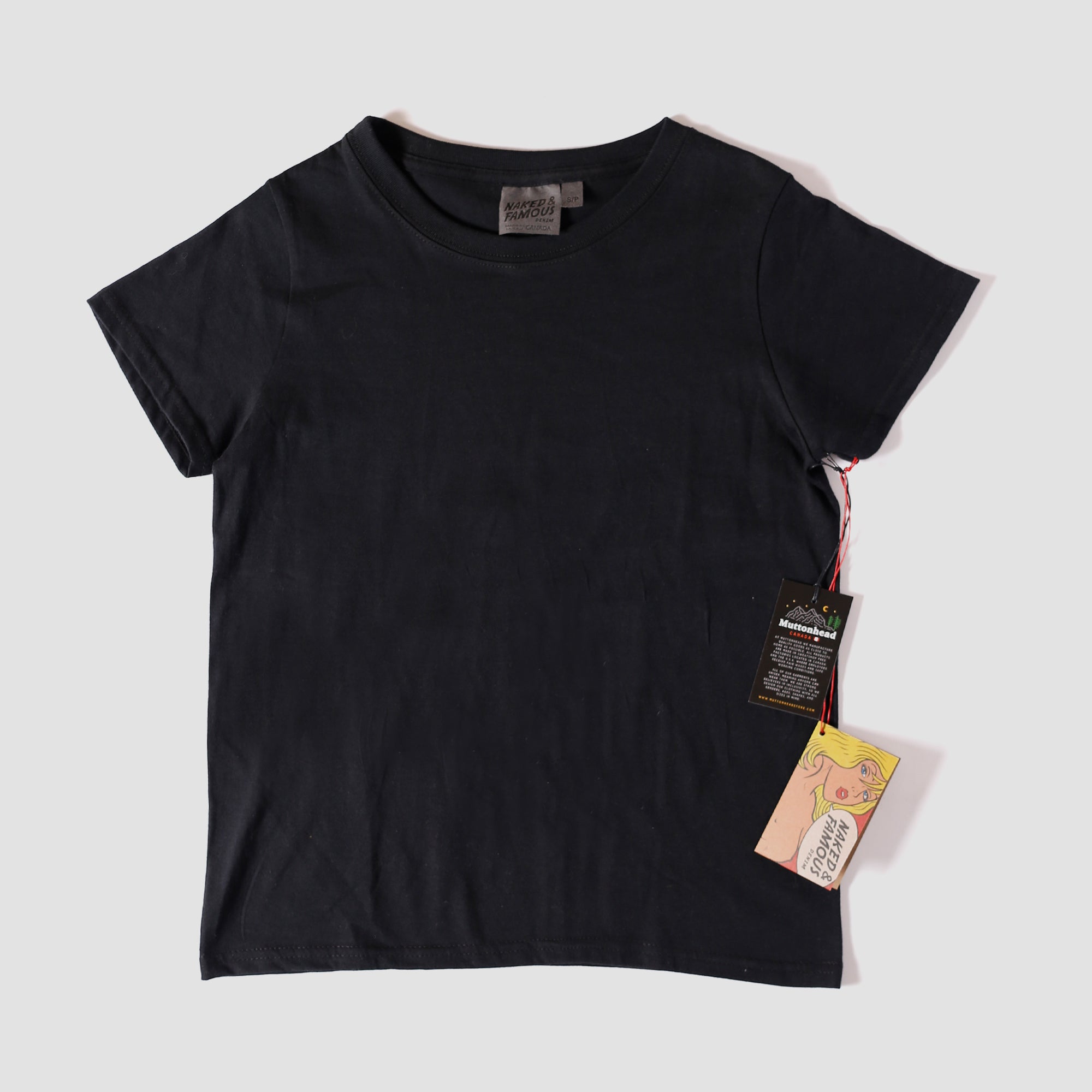 Women's Circular Knit Tshirt - Ringspun Cotton - Black
