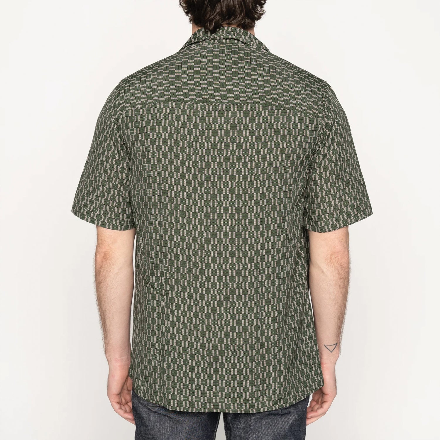 Aloha Shirt - Weave Print - Green