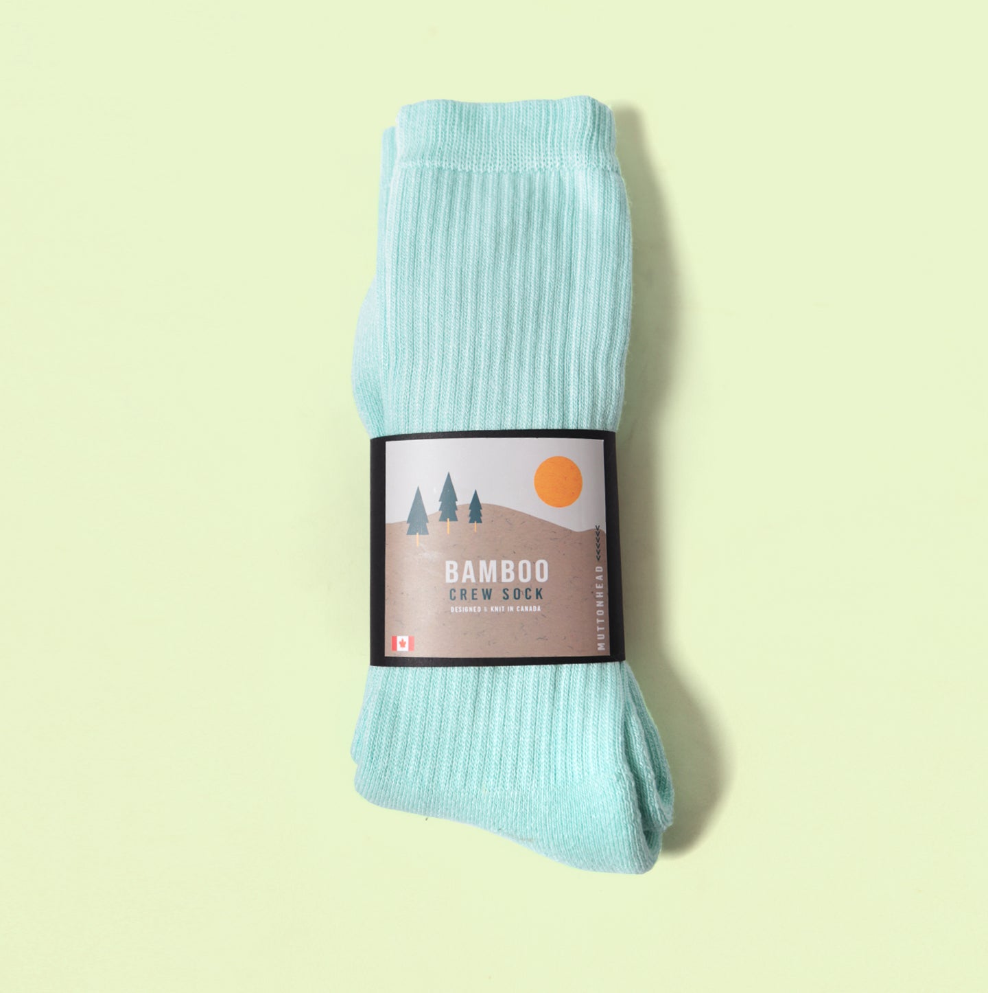 Bamboo Crew Sock - Pastel Mint