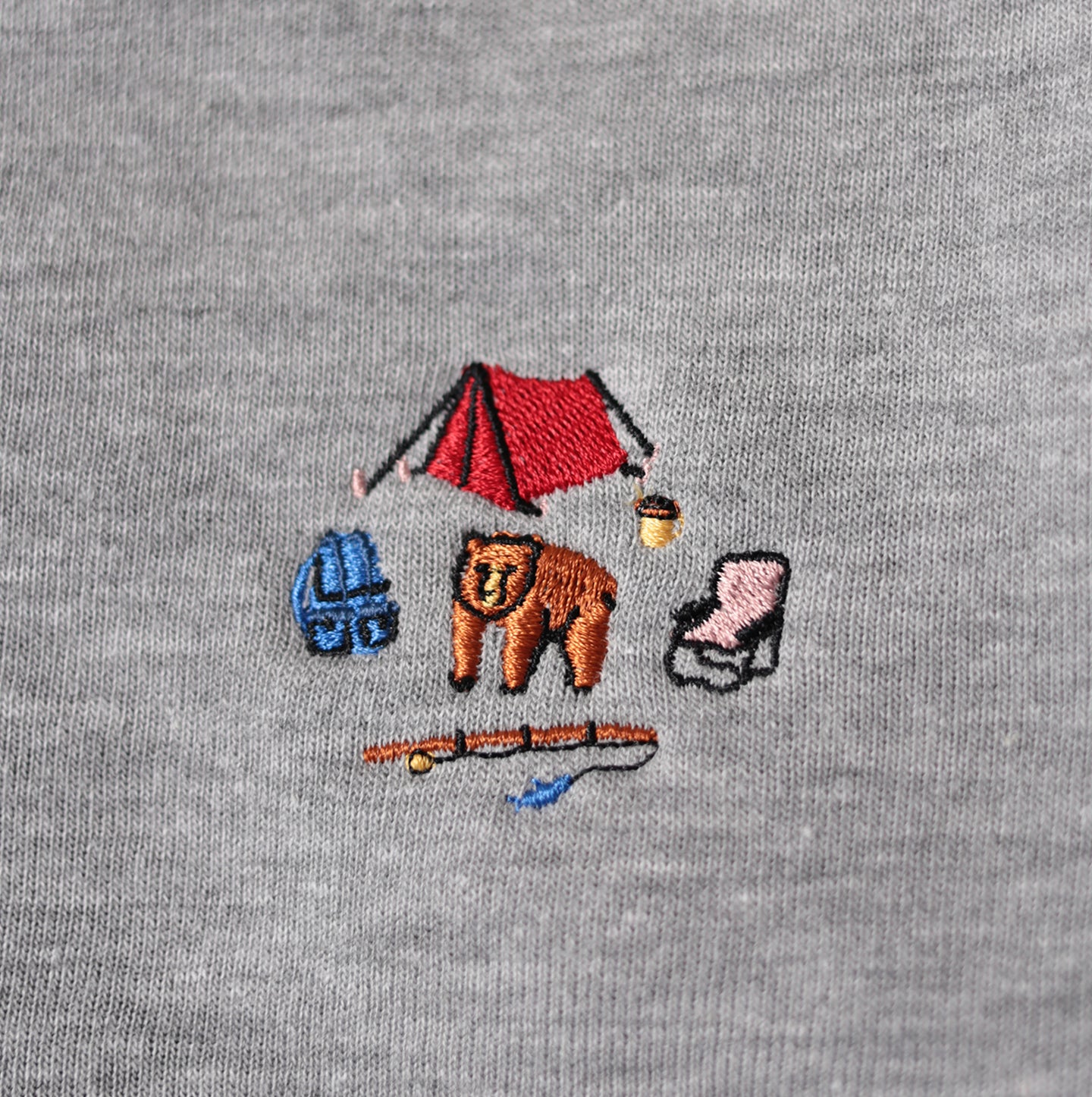 Oversize Crew - Heather Grey - Camp Bear Embroidery - CAMP Series