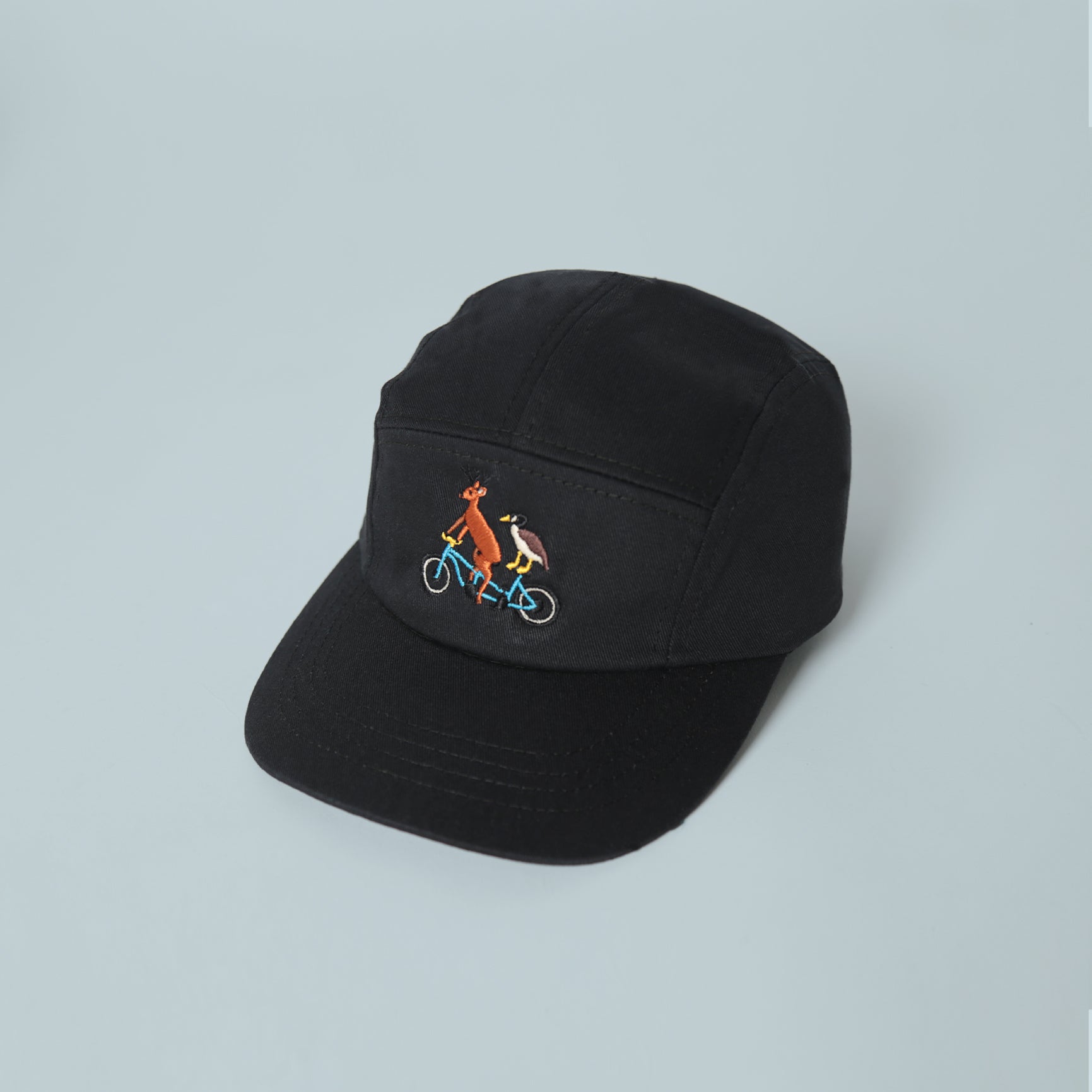 Kids 5 Panel - Black - Pedal Pals Embroidery