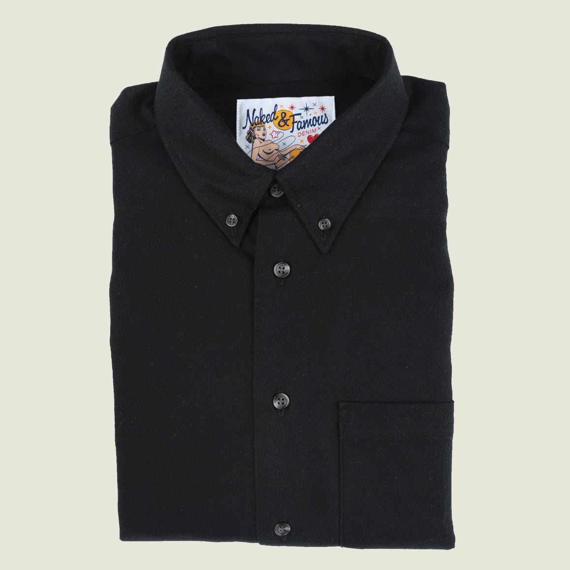 Easy Shirt - Solid Flannel - Black