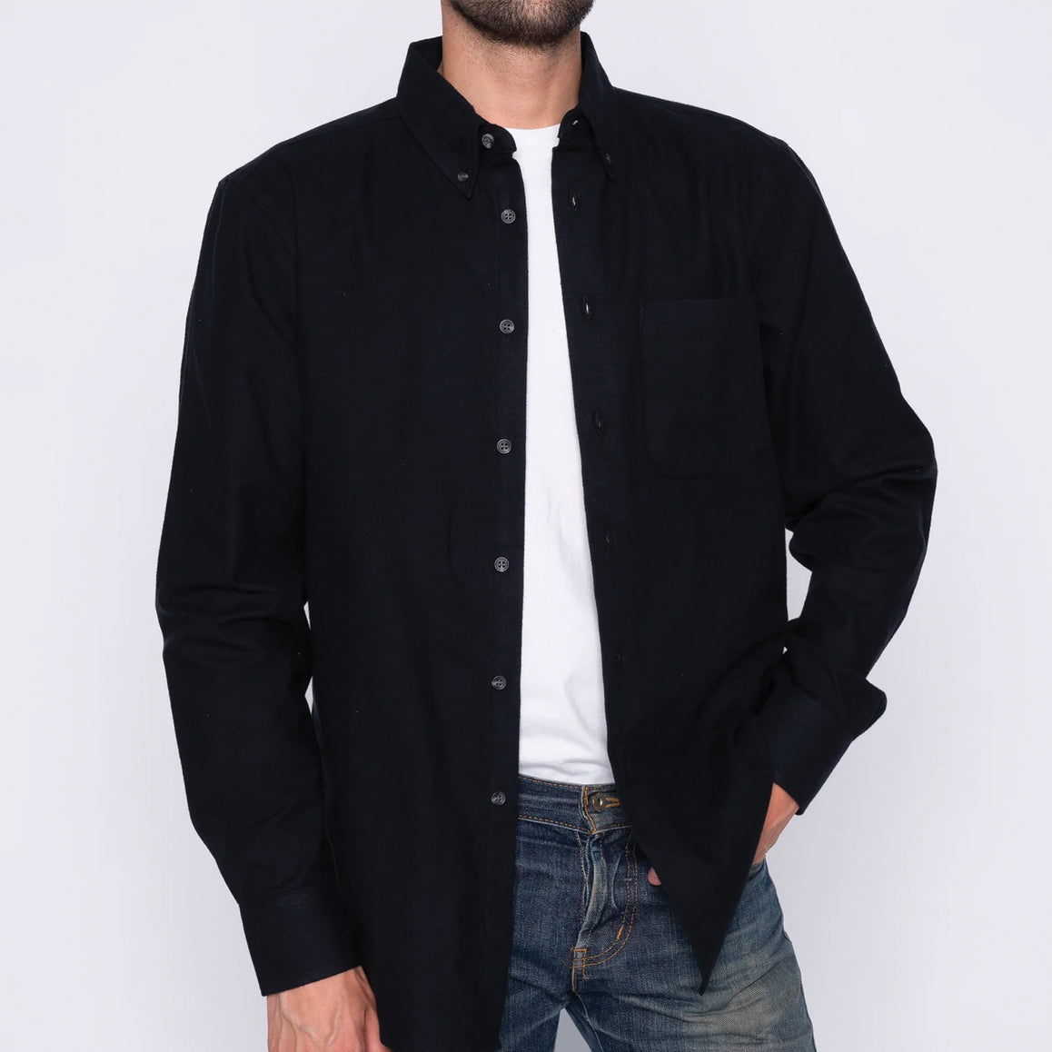 Easy Shirt - Solid Flannel - Black