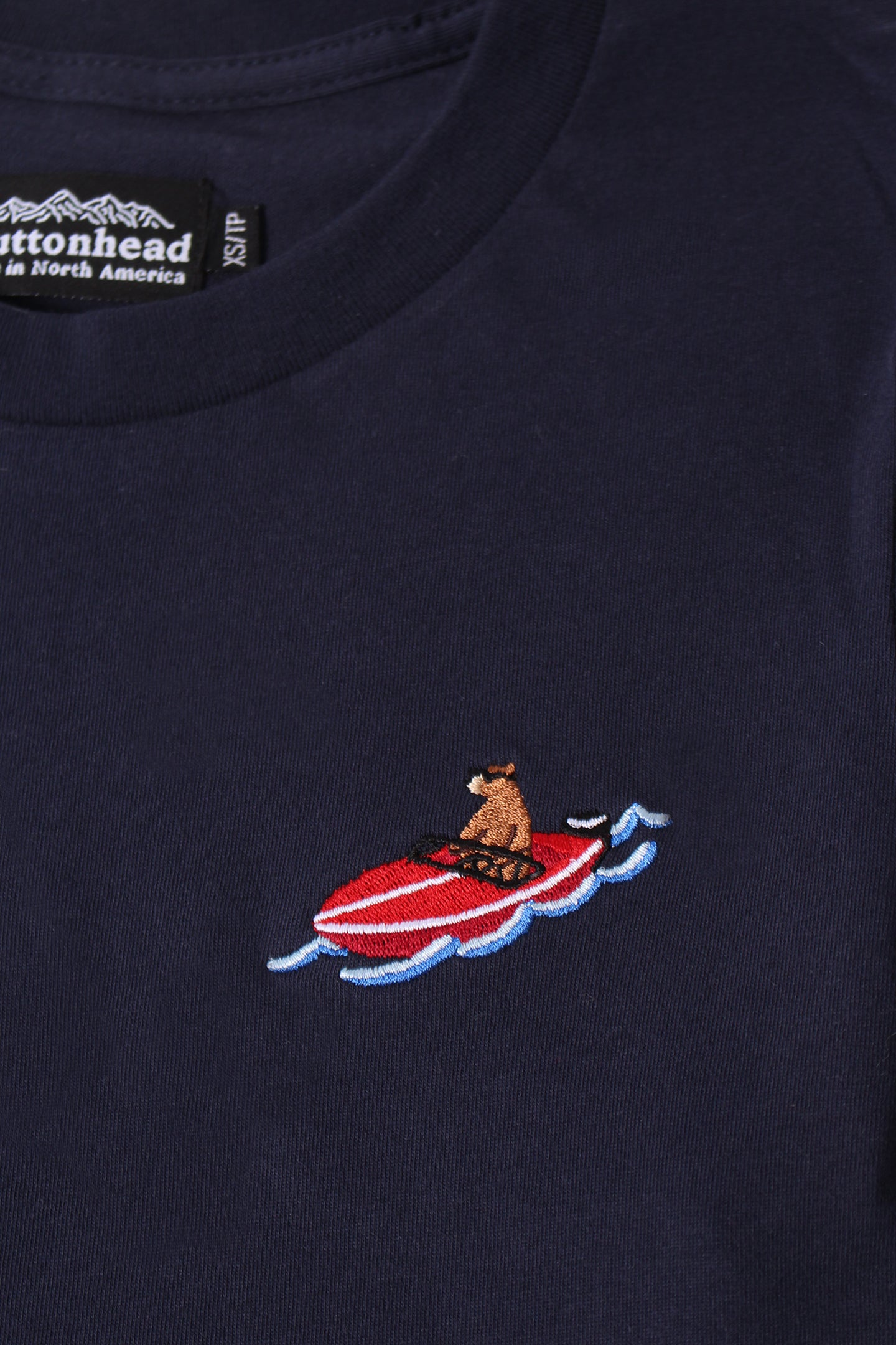 Classic Tee - Navy - Boat Bear Embroidery