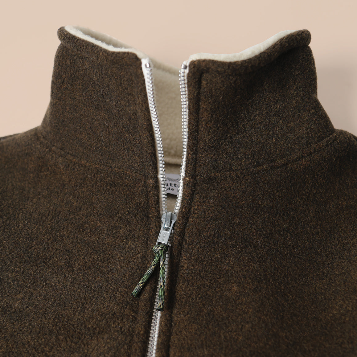 Alpine 1/4 Zip - Heavyweight Bonded Sherpa - Heather Moss