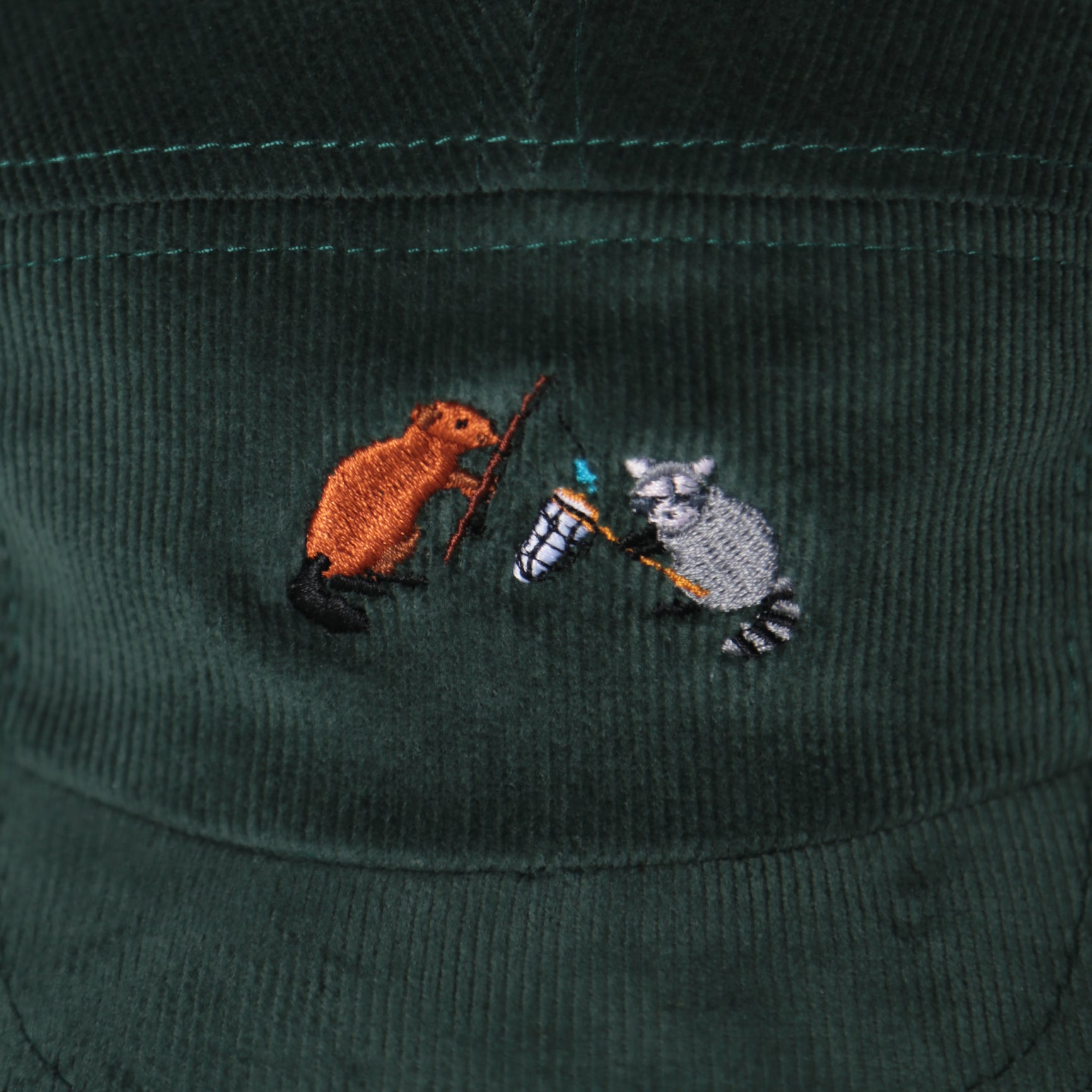 Kids 5 Panel - Forest Cord - Fishin' Friends Embroidery