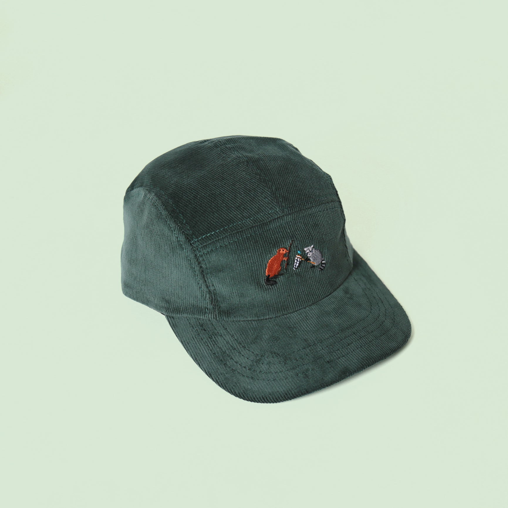Kids 5 Panel - Forest Cord - Fishin' Friends Embroidery
