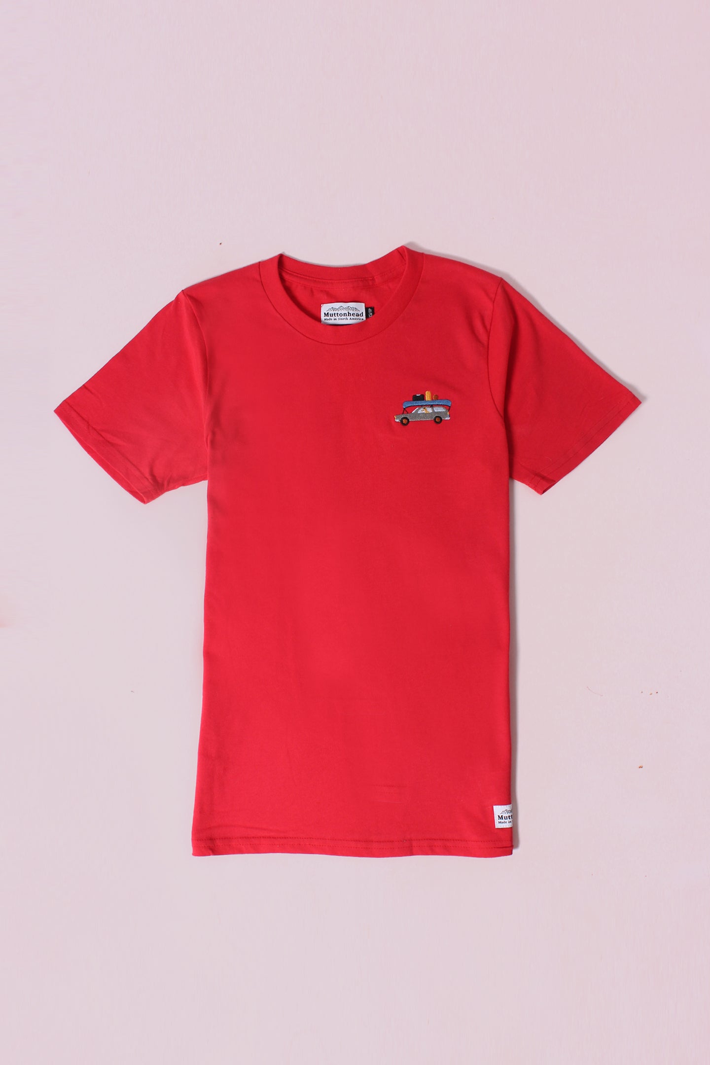 Classic Tee - Red - Road Trip Embroidery - CAMP Series