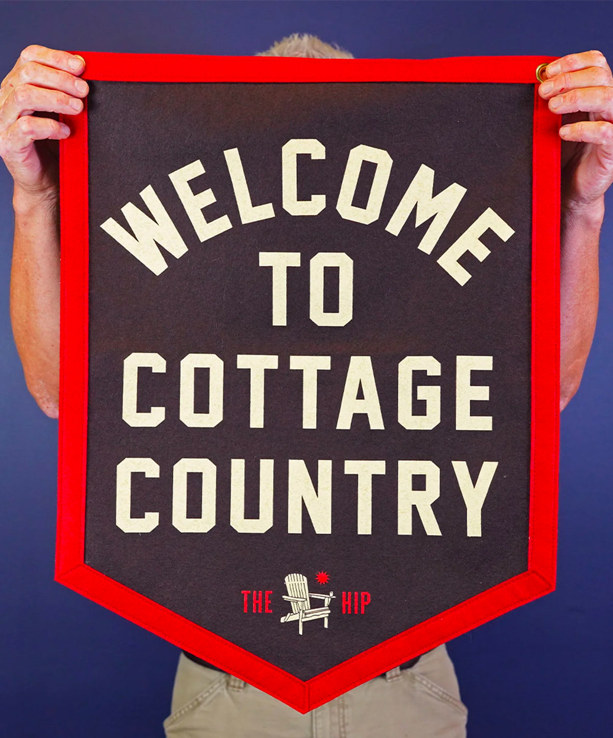 Oxford Pennant - Welcome To Cottage Country Camp Flag x The Tragically Hip