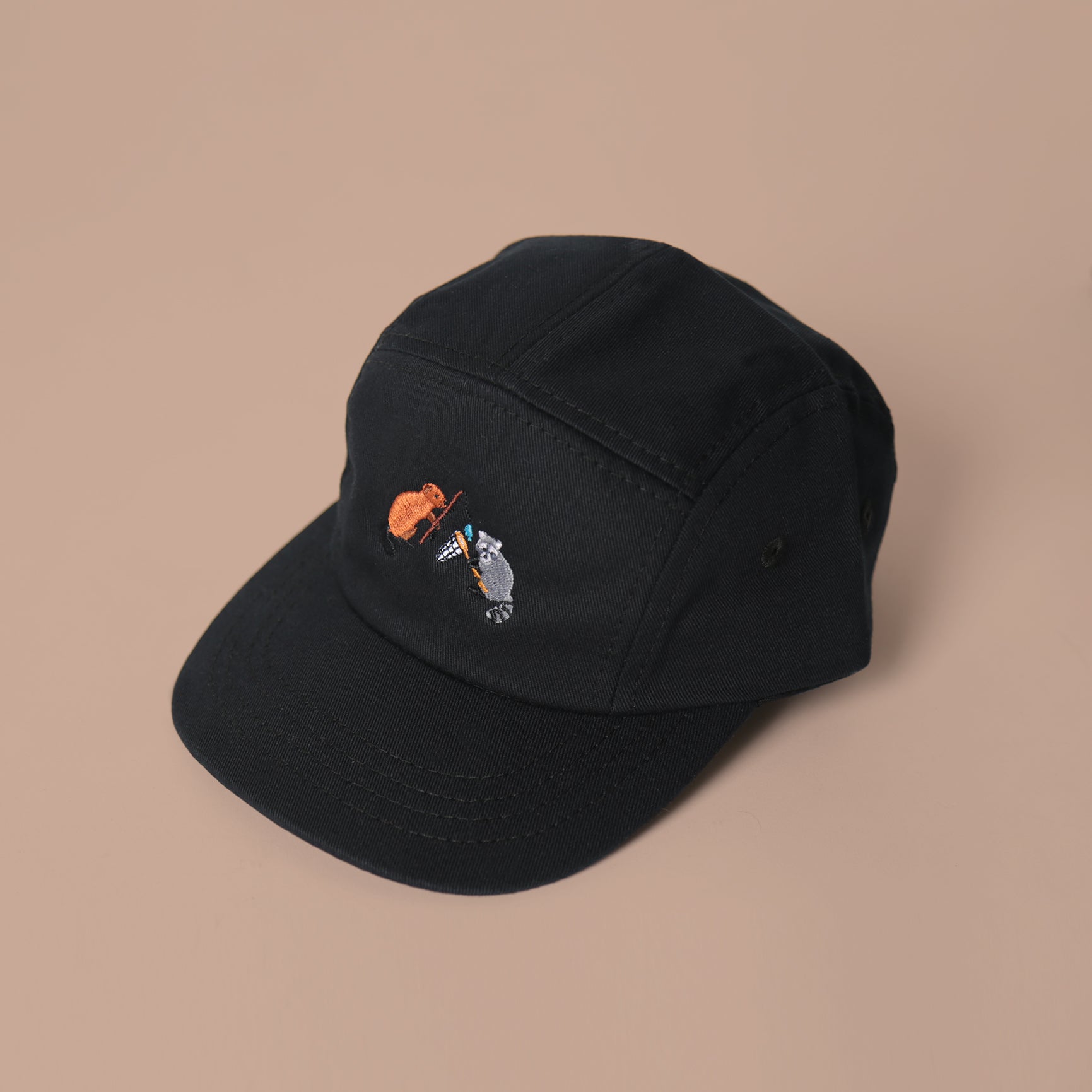Toddler 5 Panel - Black - Fishin' Friends  Embroidery