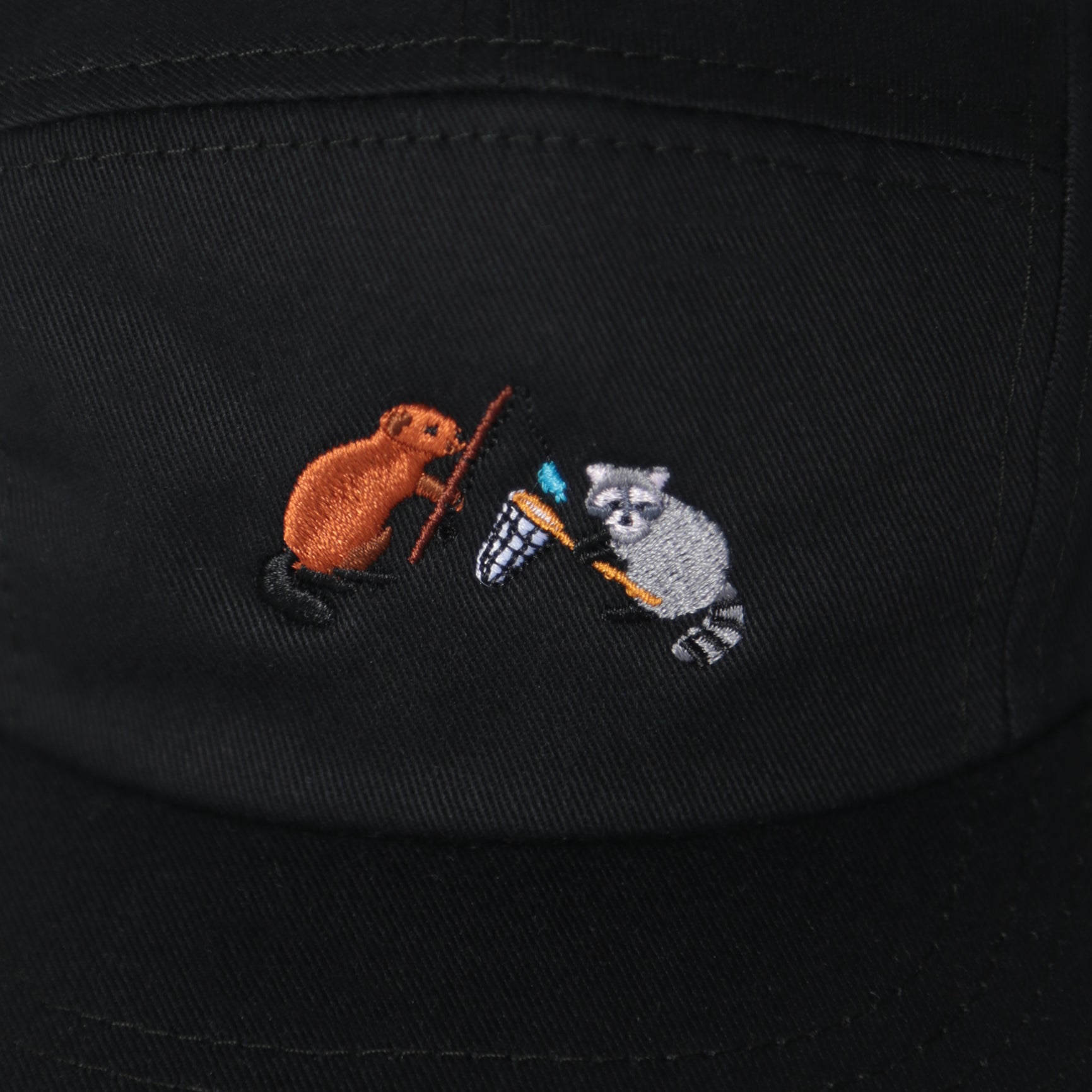 Toddler 5 Panel - Black - Fishin' Friends  Embroidery