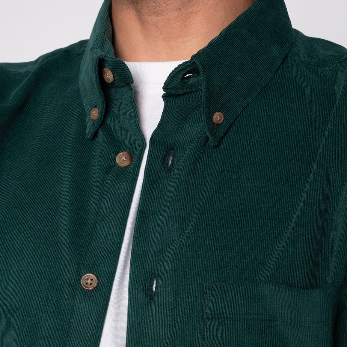 Easy Shirt - Cotton Dyed Corduroy - Green