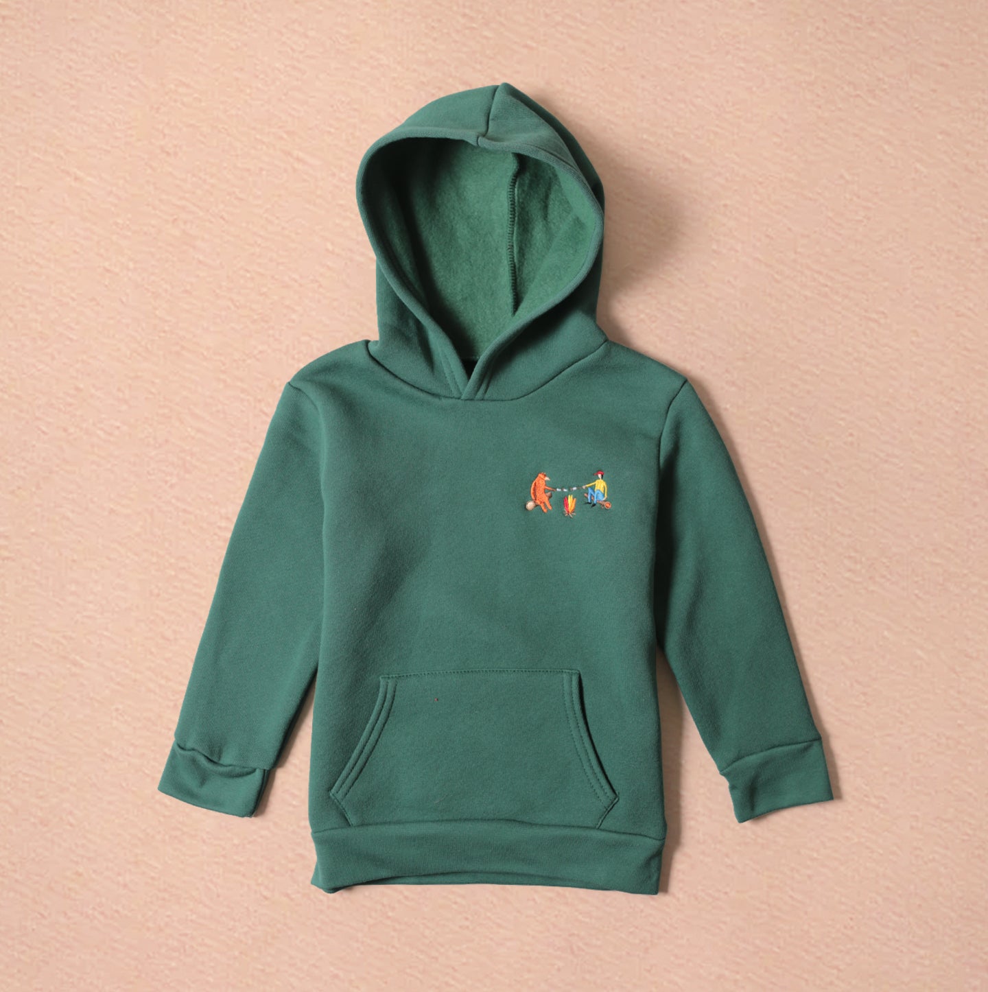 Kids Cabin Hoodie - Forest - Campfire Friends Embroidery - CAMP Series