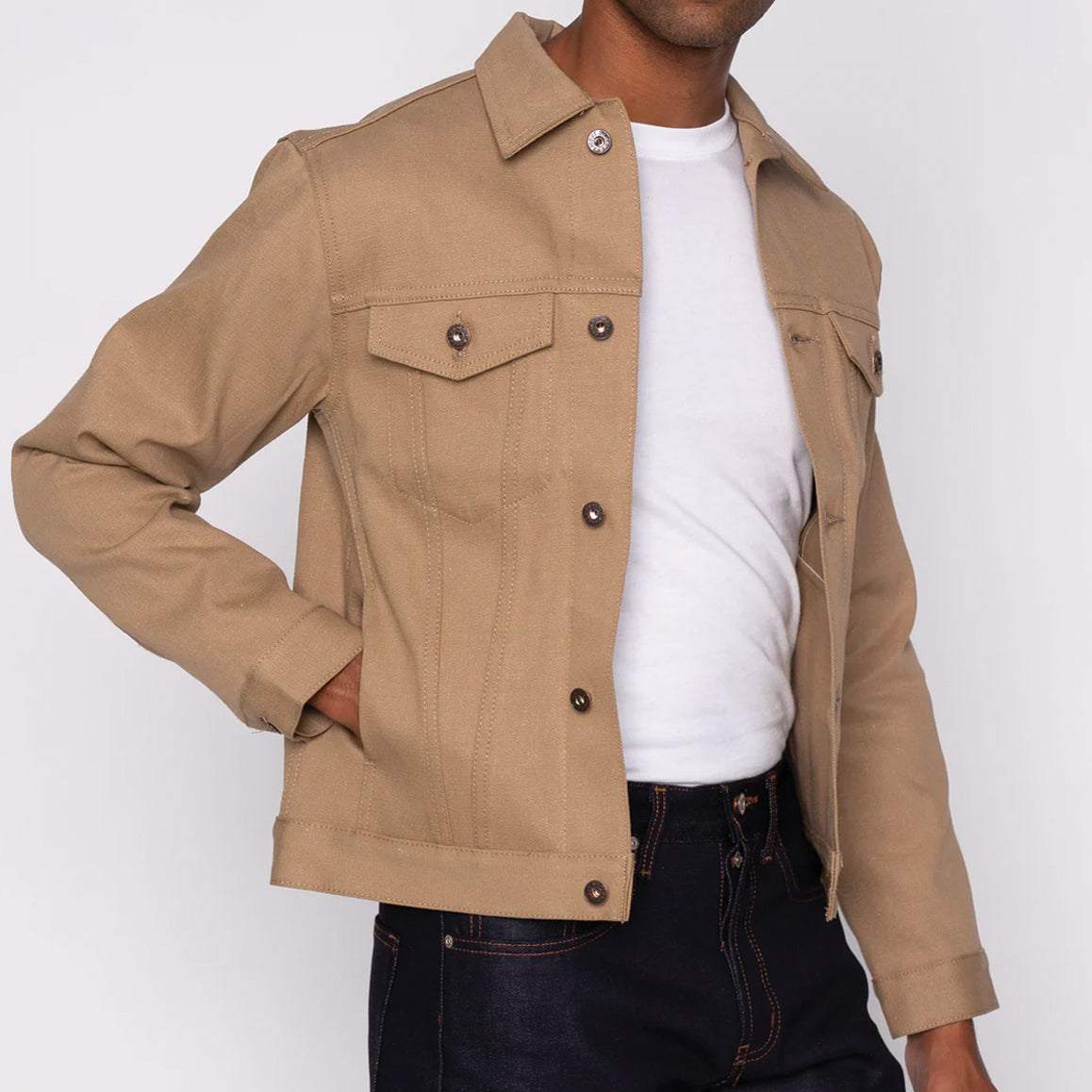 Denim Jacket - Camel Slub Selvedge