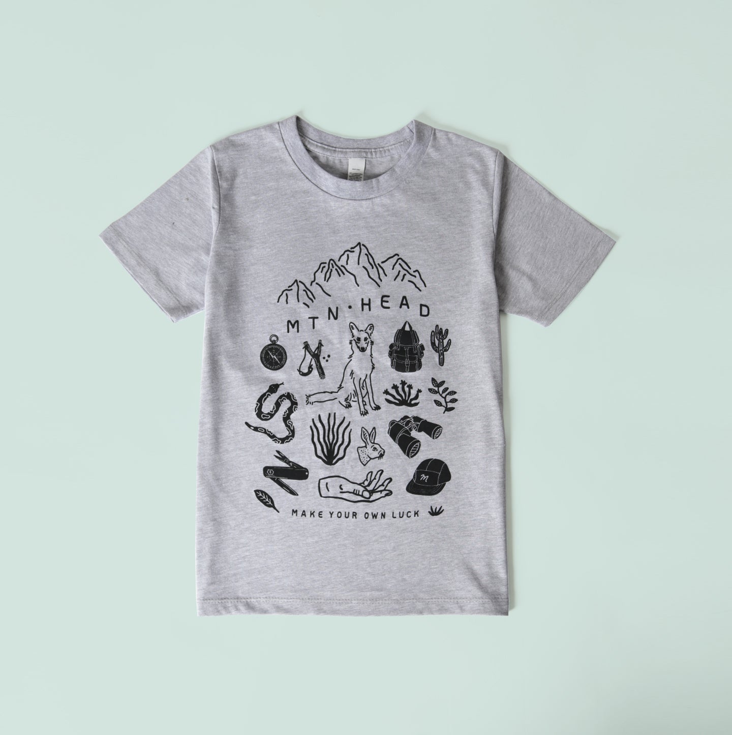 Kids Tee - Grey - Make Your Own Luck