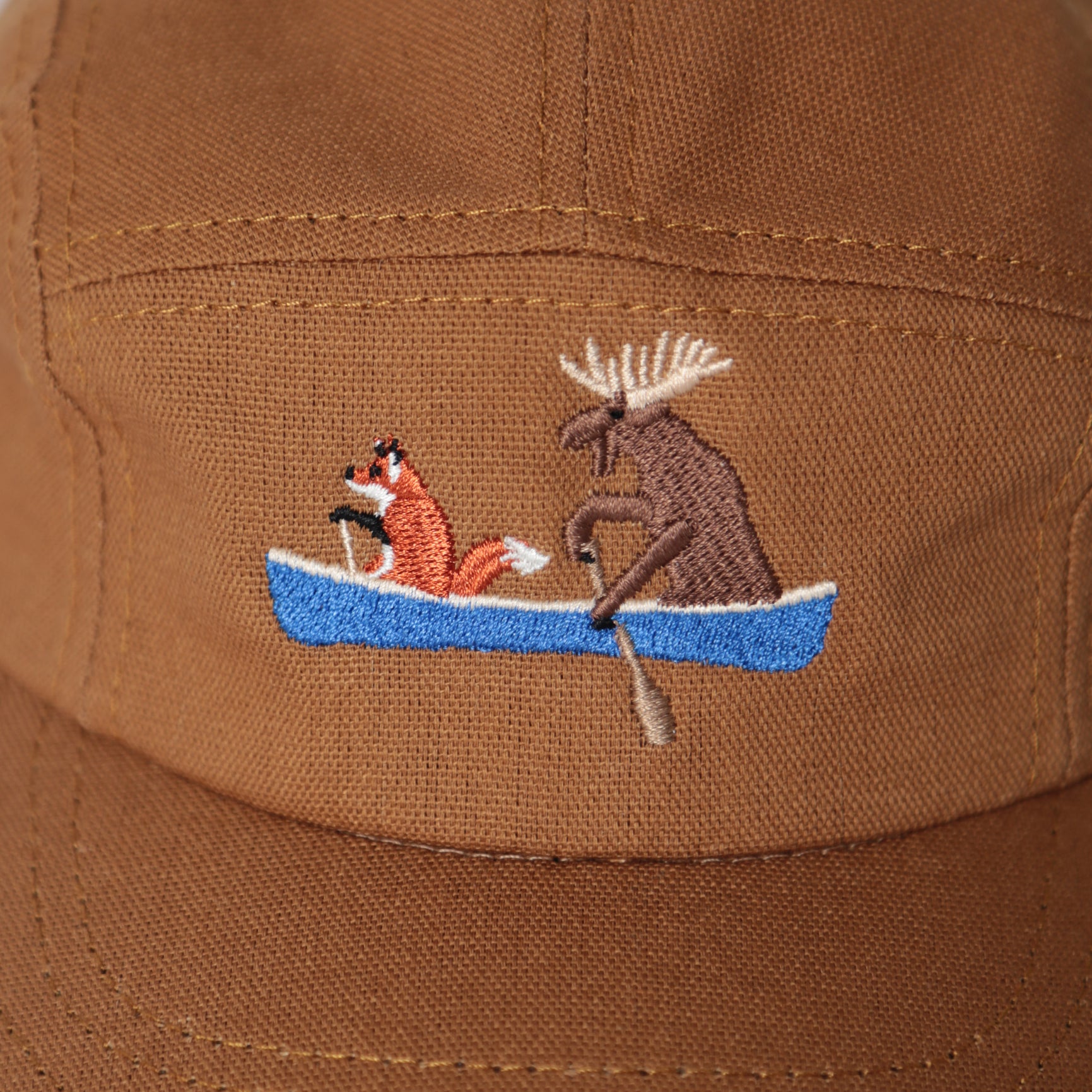 Kids 5 Panel - Rust - Paddle Pals Embroidery - CAMP Series