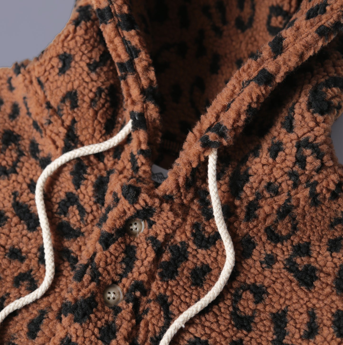 Camping Hoodie -  Leopard Sherpa