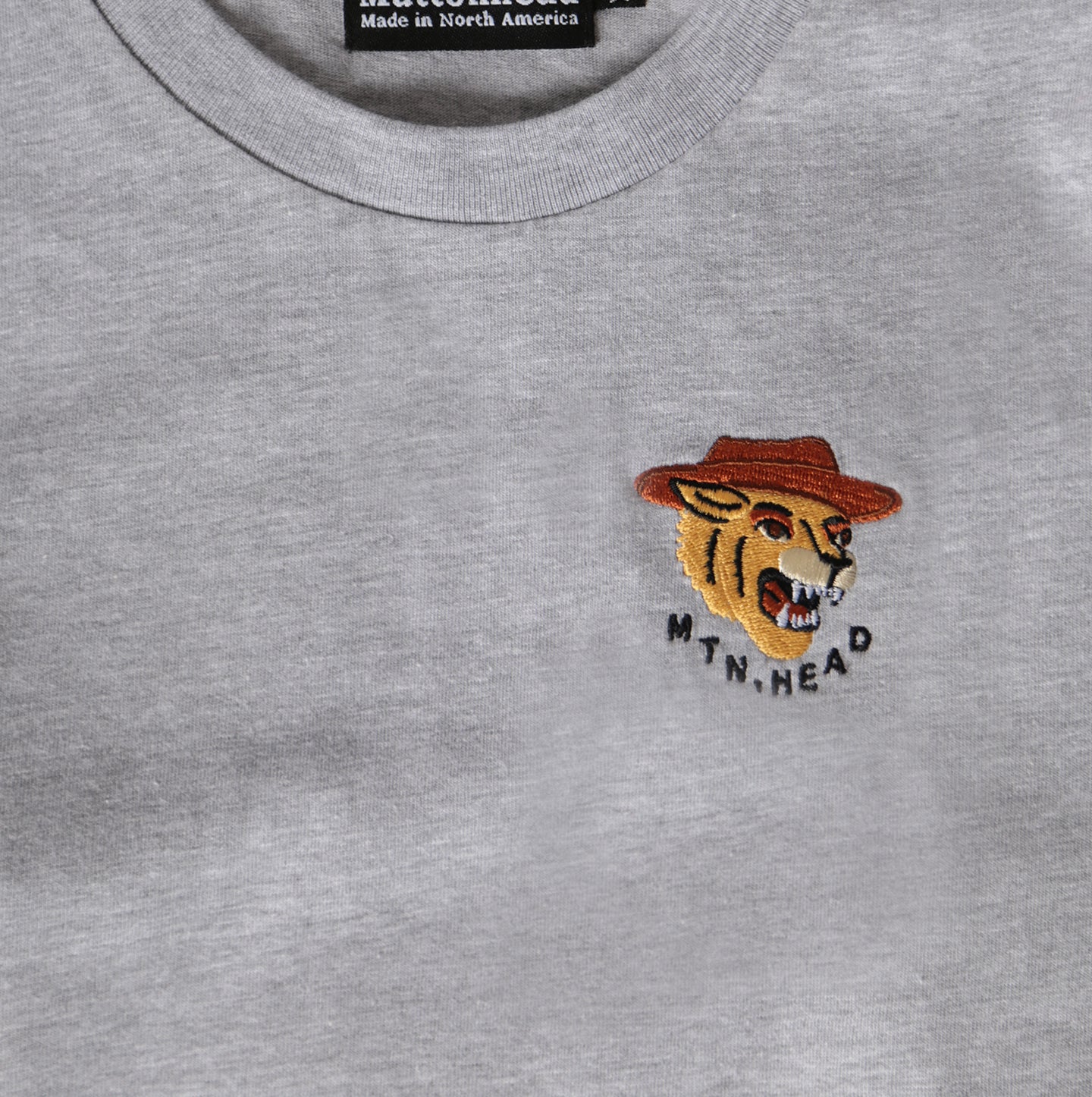 Longsleeve Tee - Heather Grey - Cowboy Dog Embroidery