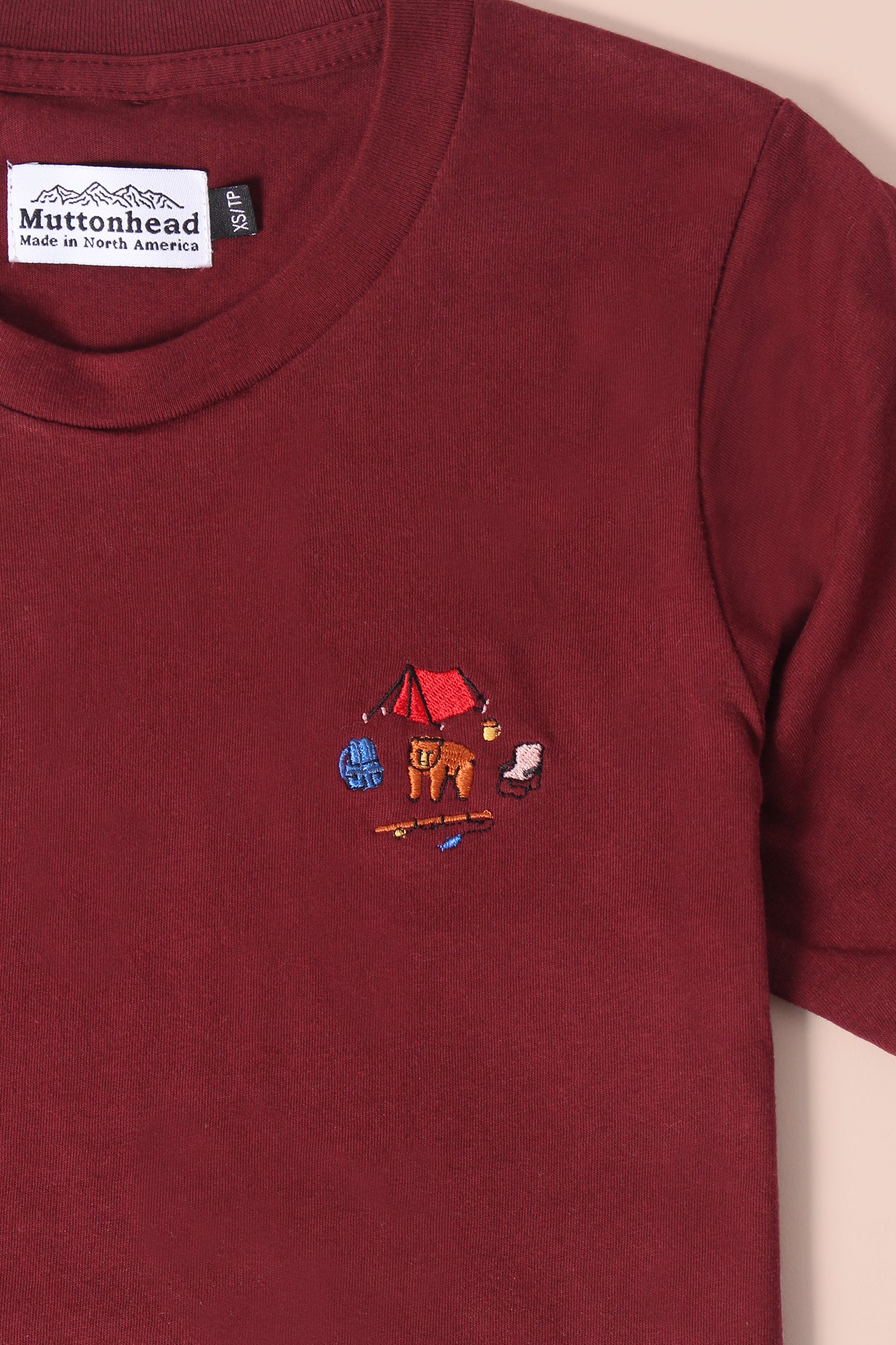Classic Tee - Maroon - Camp Bear Embroidery - CAMP Series