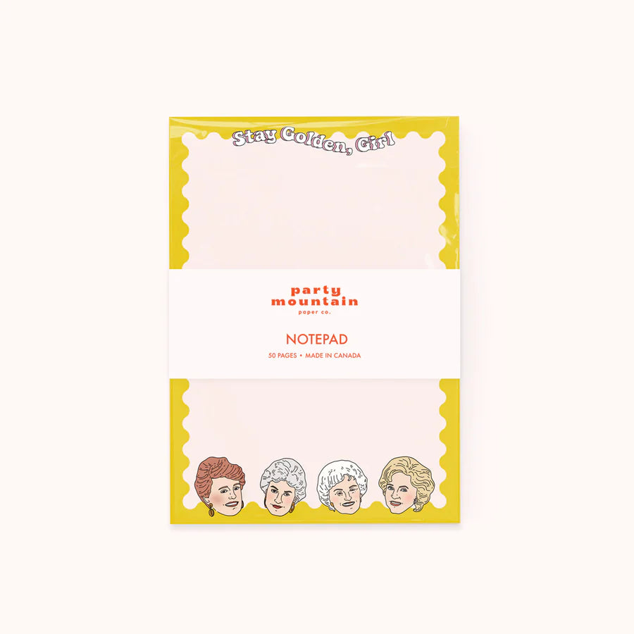 Stay Golden Girl  Notepad - Party Mountain Paper Co.