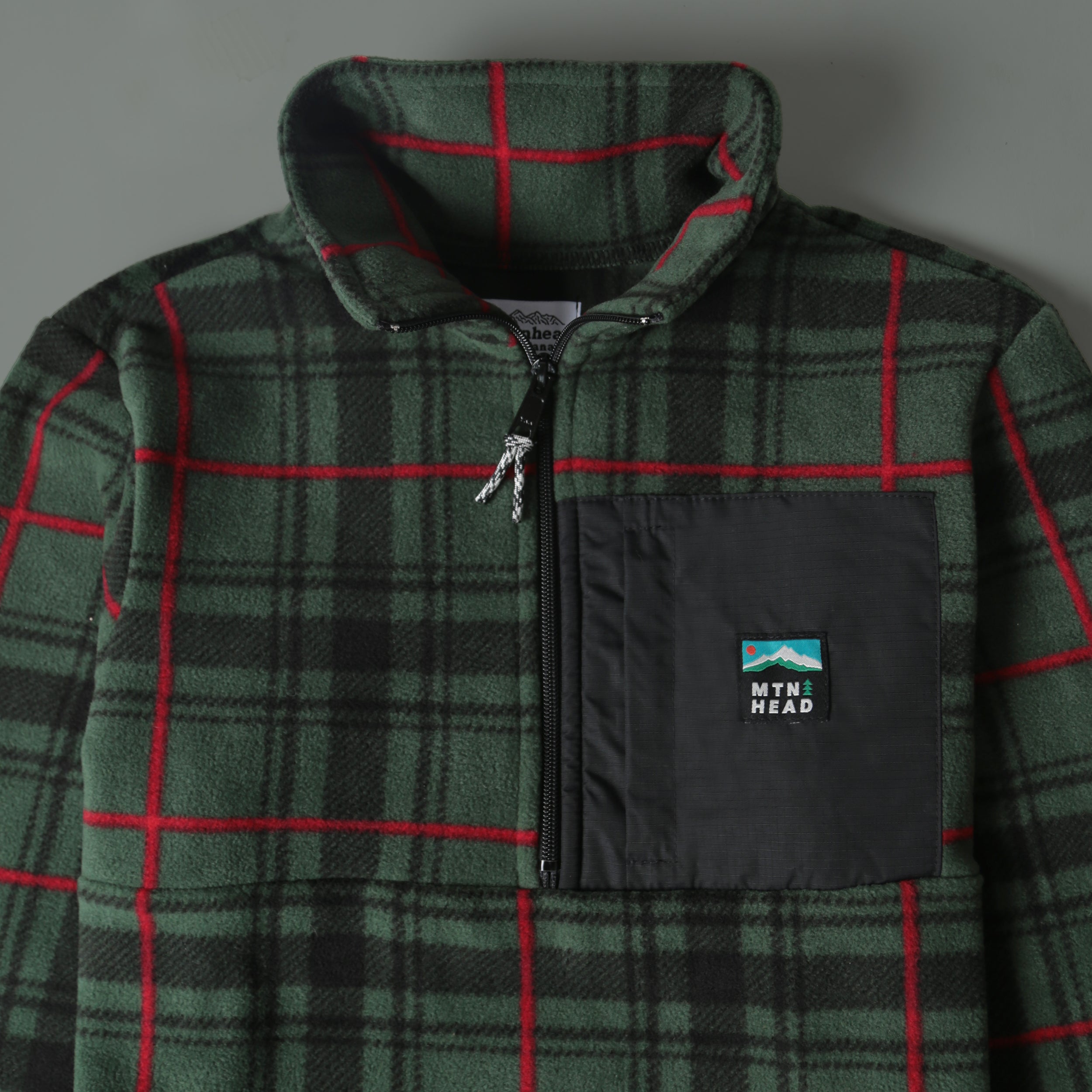 Alpine 1/4 Zip  - Polar Fleece - Holiday Plaid