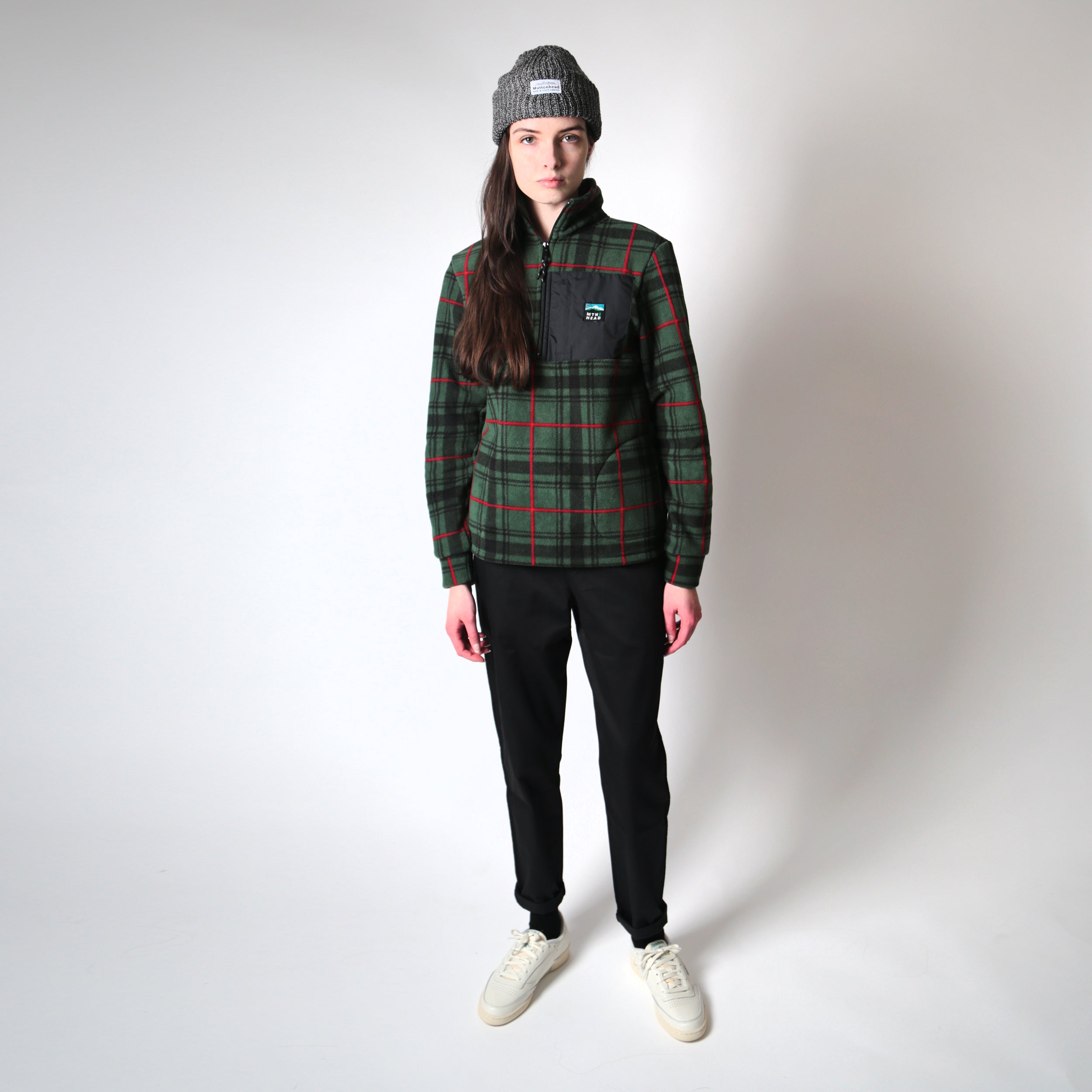 Alpine 1/4 Zip  - Polar Fleece - Holiday Plaid