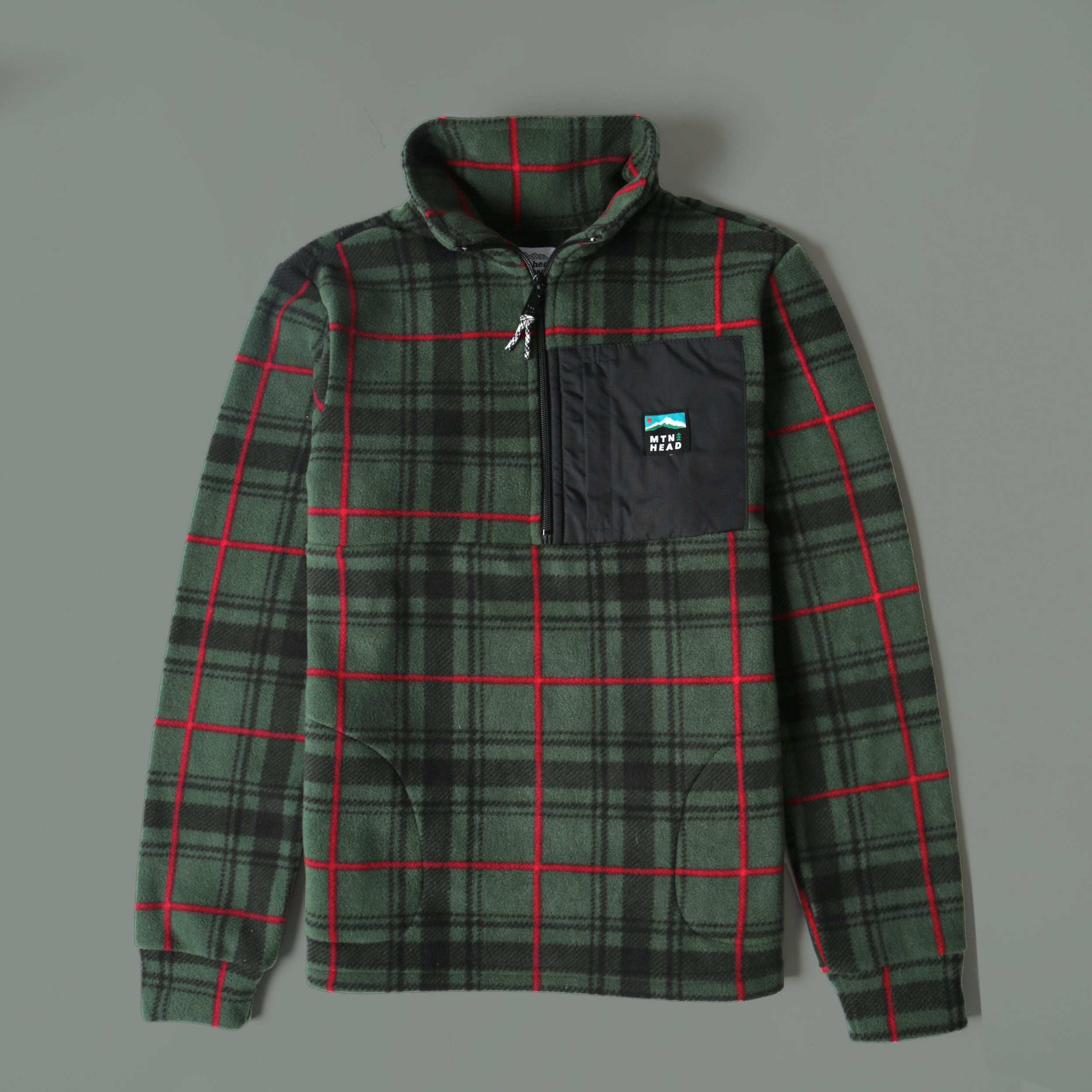 Alpine 1/4 Zip  - Polar Fleece - Holiday Plaid