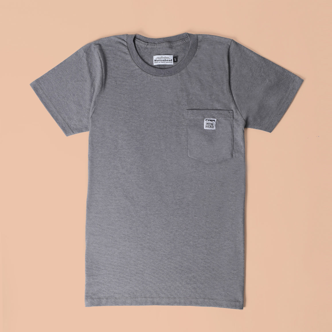 MTN Logo Pocket Tee - Heather Grey