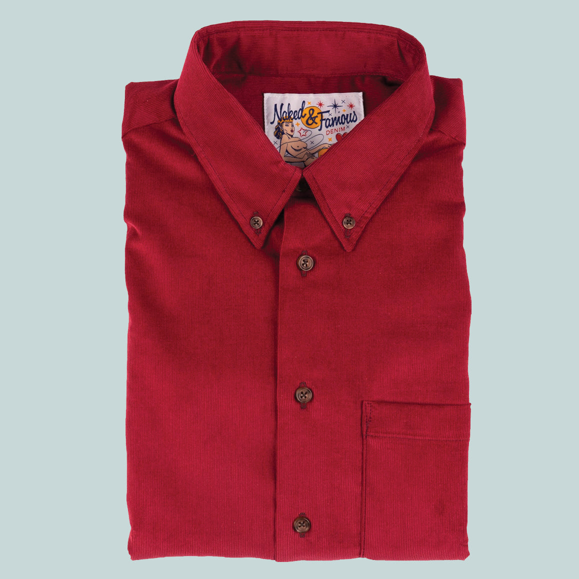 Easy Shirt - Cotton Dyed Corduroy - Burgundy