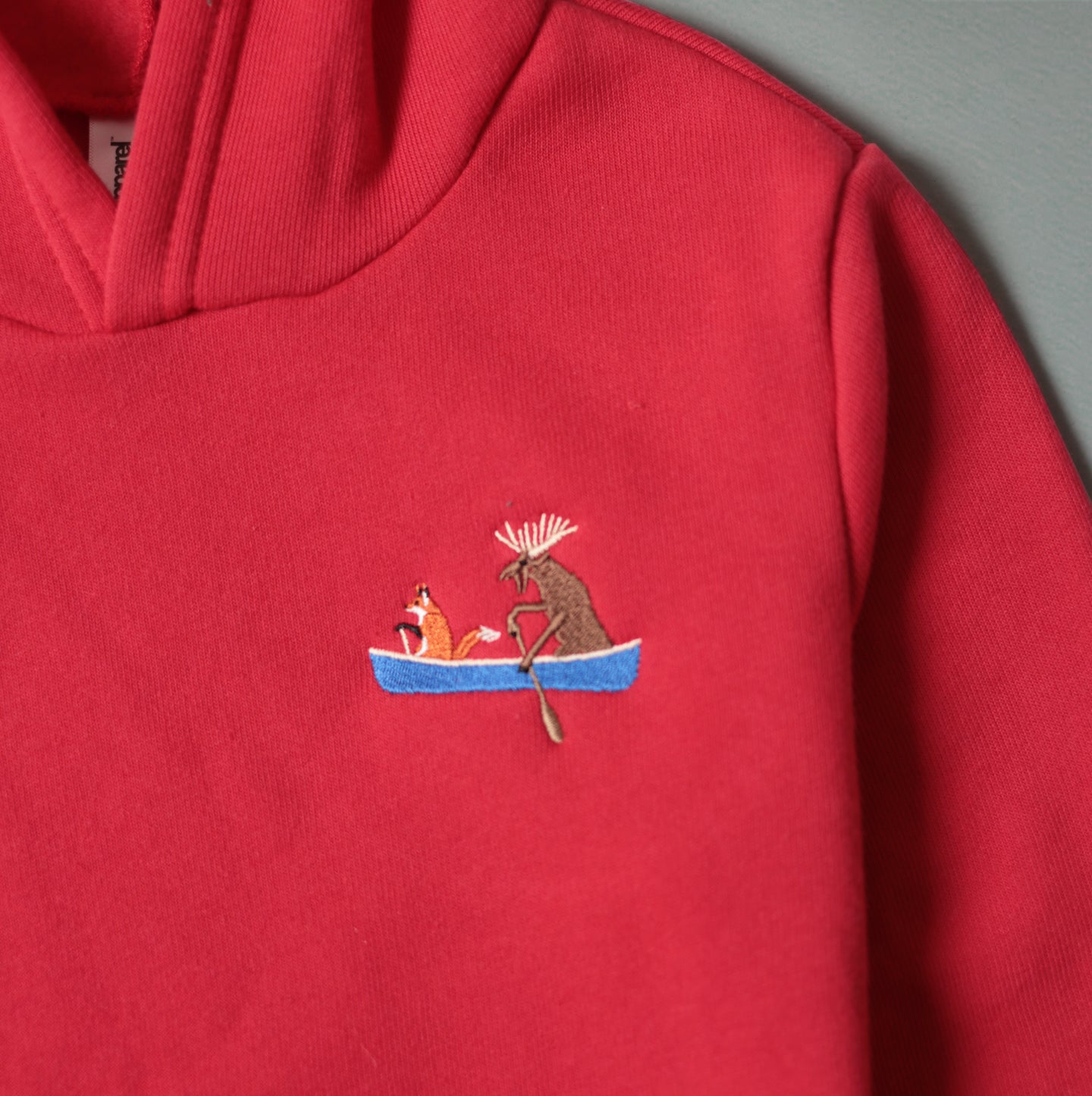 Kids Cabin Hoodie - Red - Paddle Pals Embroidery - CAMP Series
