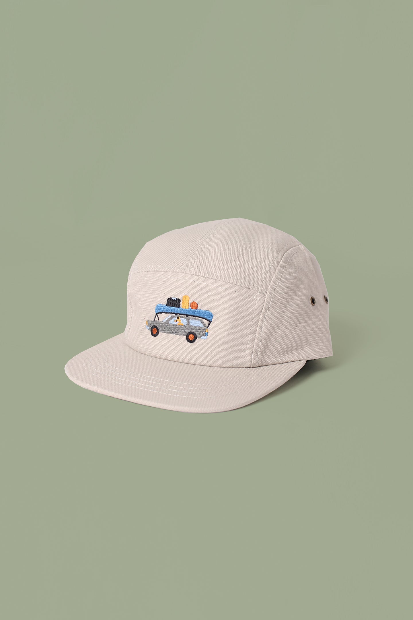 5 Panel - Natural - Road Trip Embroidery - CAMP Series