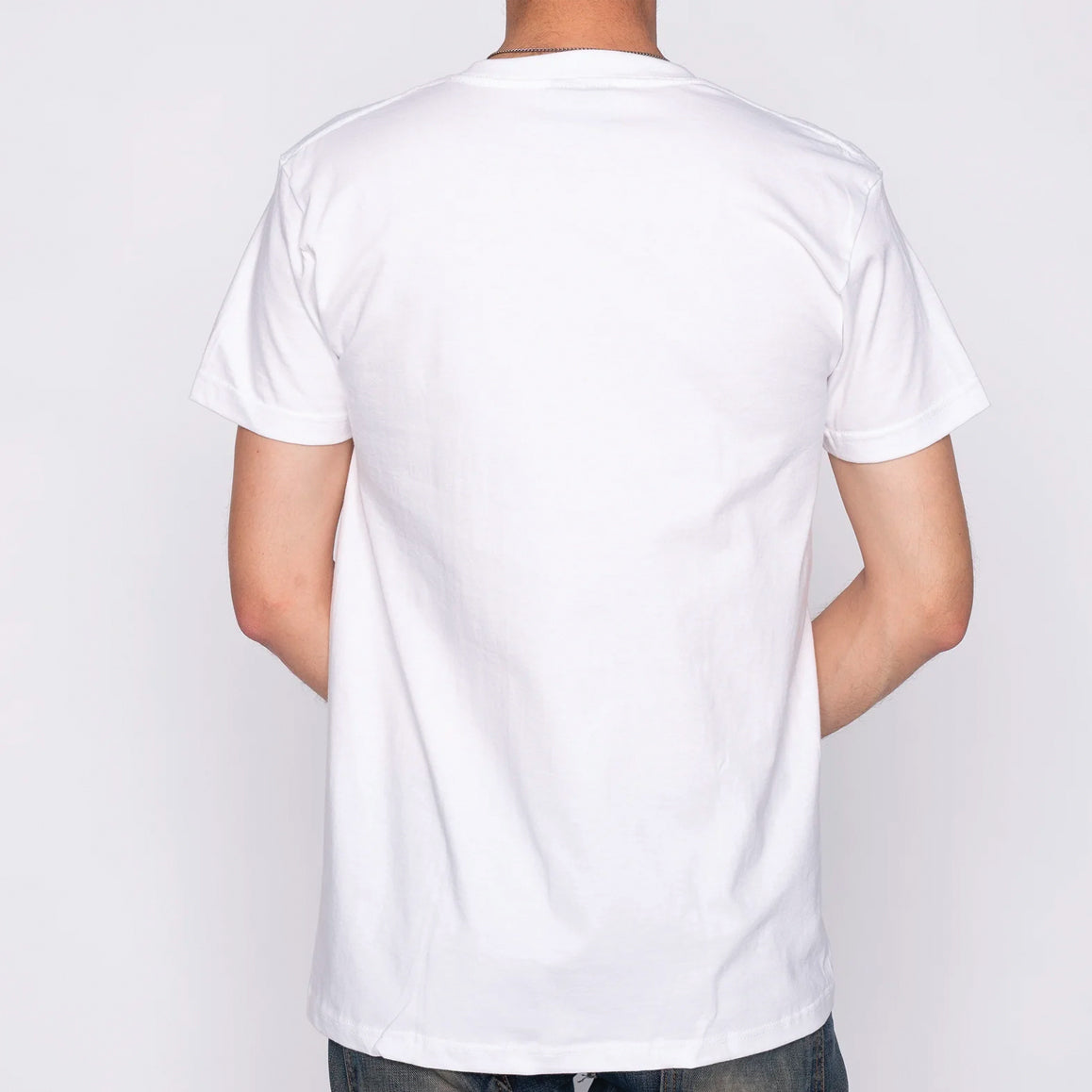 Pocket tee - White + Kimono Print - Scales