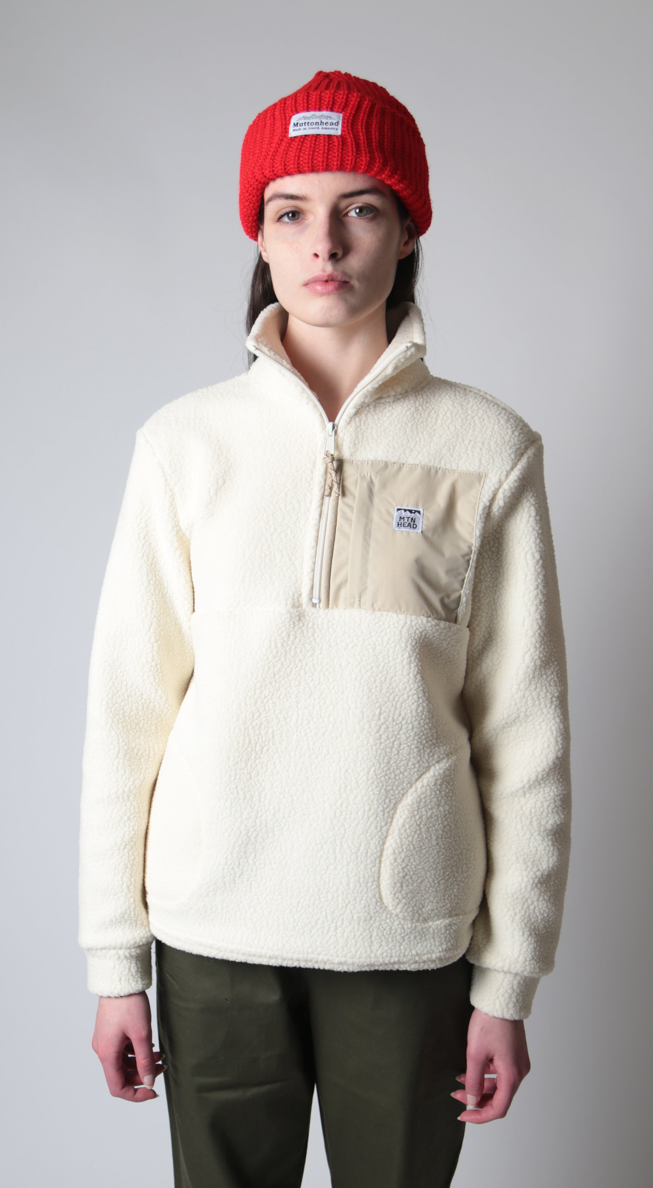 Alpine 1/4 Zip  - Oatmeal Sherpa