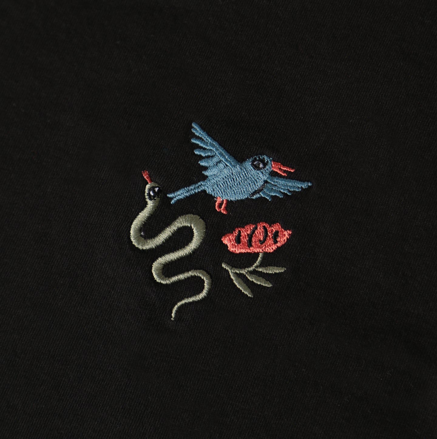 Classic Tee - Black - Wild Life Embroidery