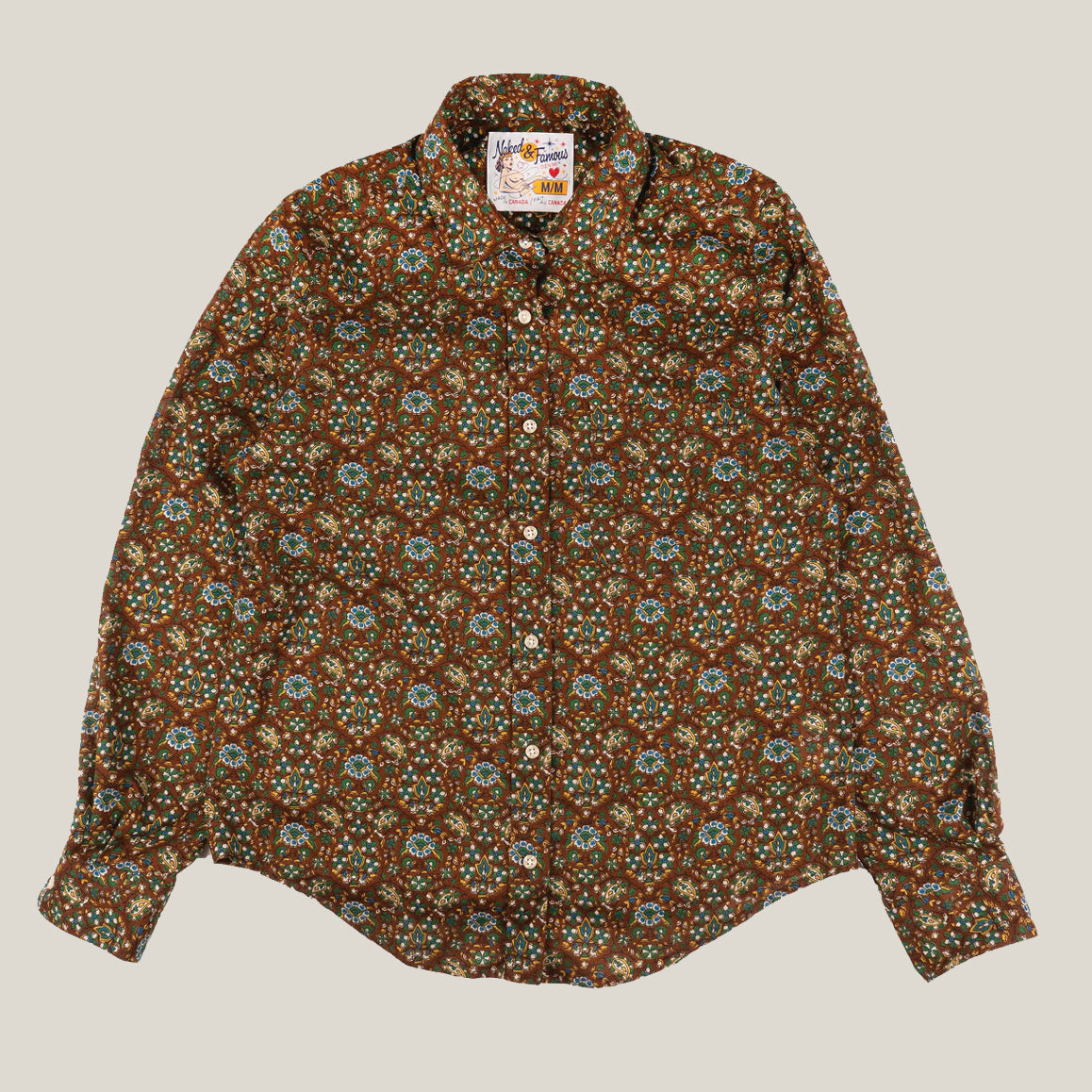 Women's Country Shirt - Bandana Cloth - Brown