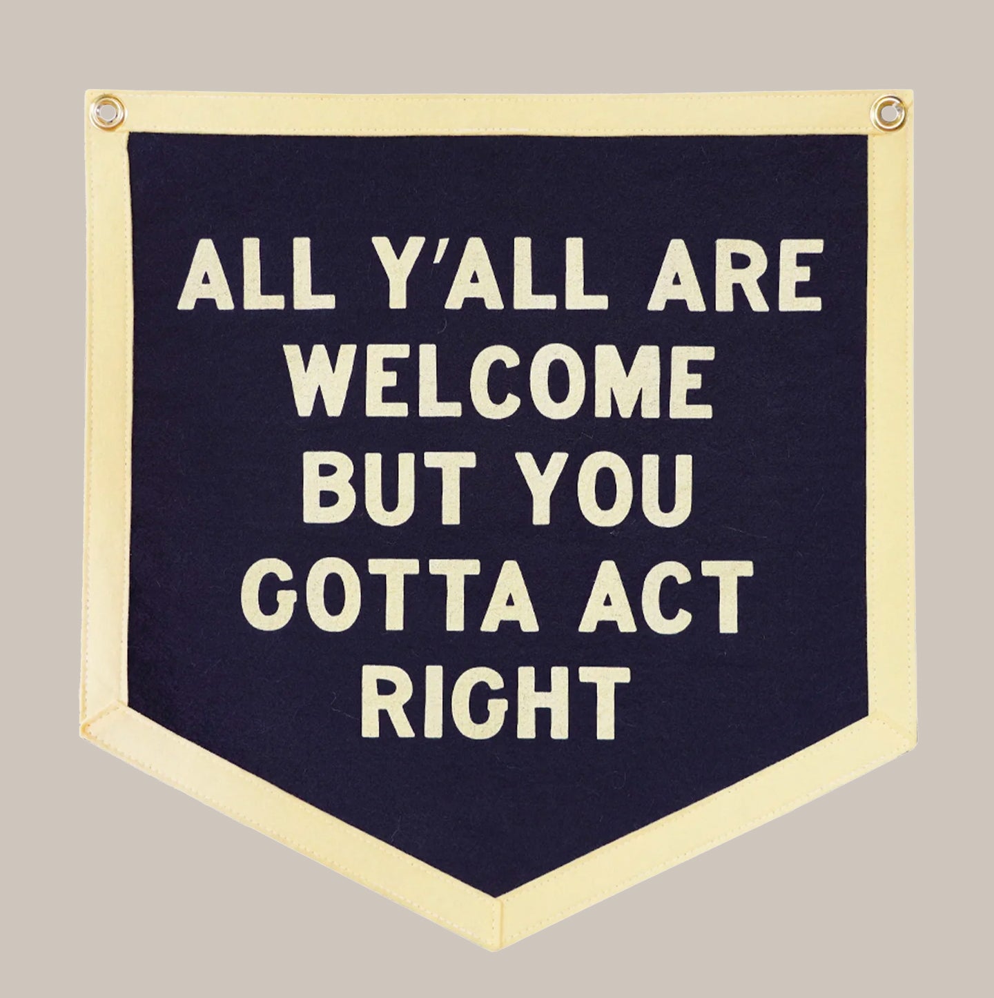 Oxford Pennant - All Y'all Are Welcome Camp Flag