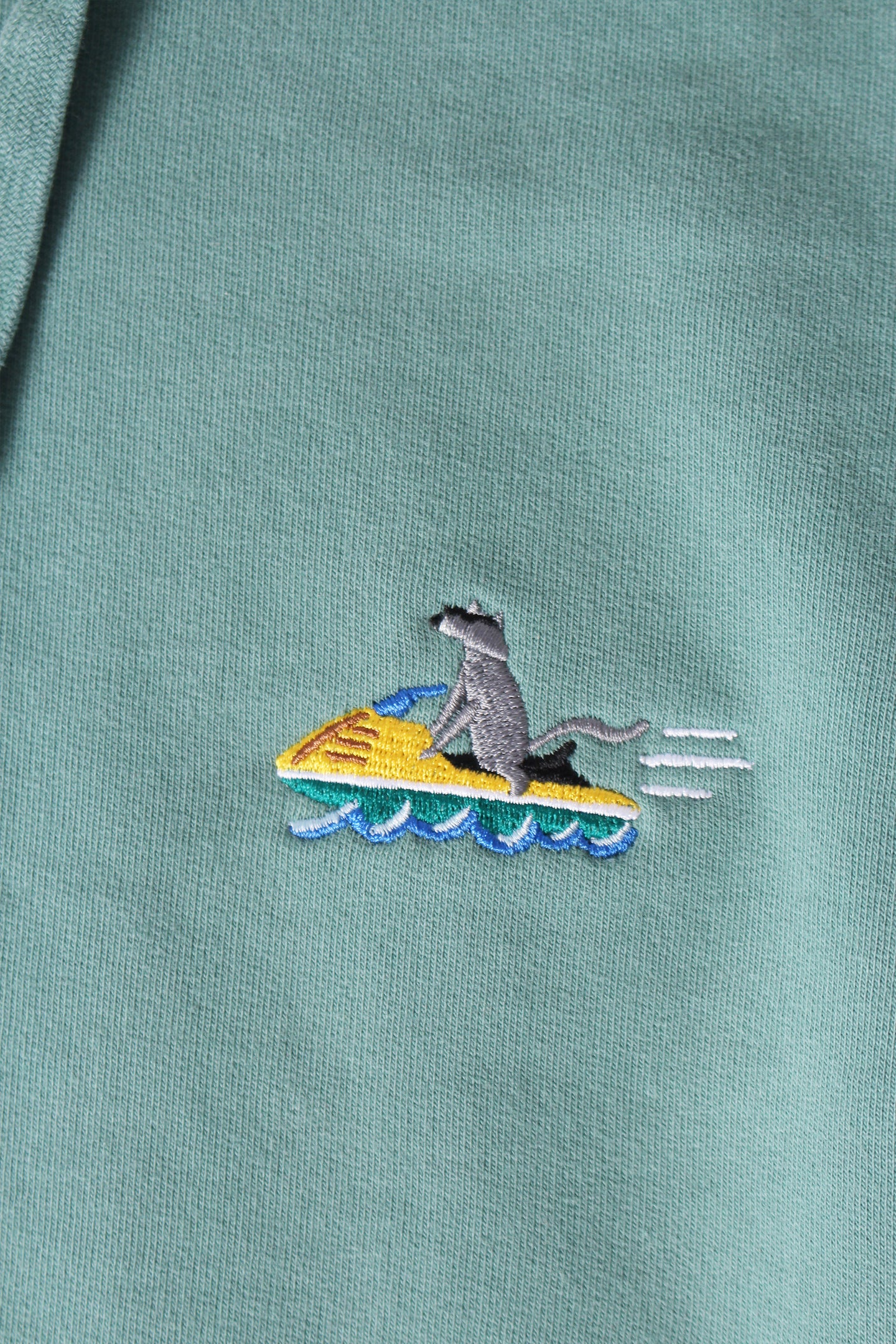 Vintage Pigment Hoodie - Aqua - Sea Doo Dog Embroidery