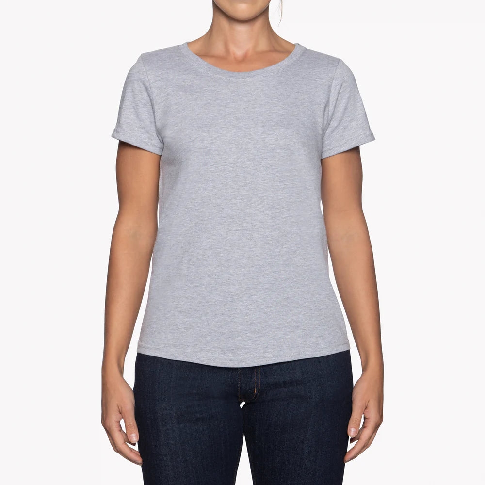 Women's Circular Knit T-Shirt - Ringspun Cotton - Heather Grey