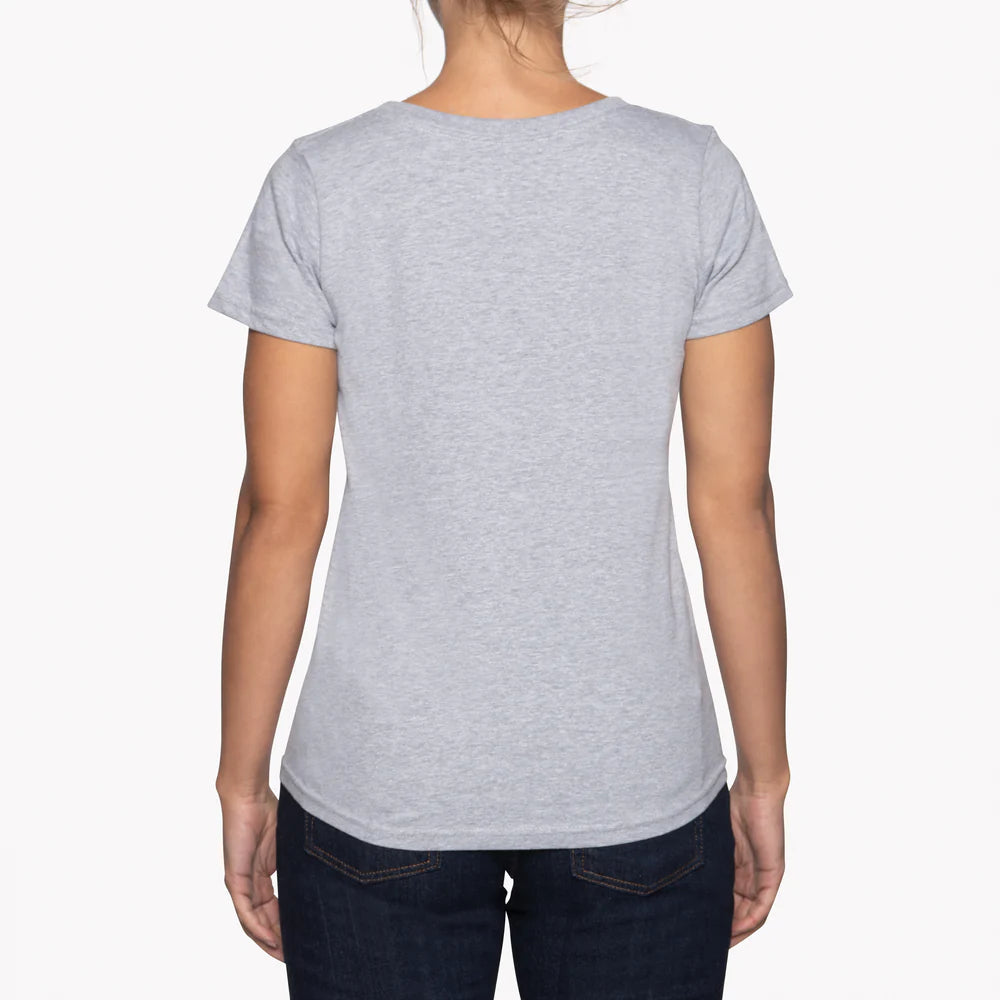 Women's Circular Knit T-Shirt - Ringspun Cotton - Heather Grey