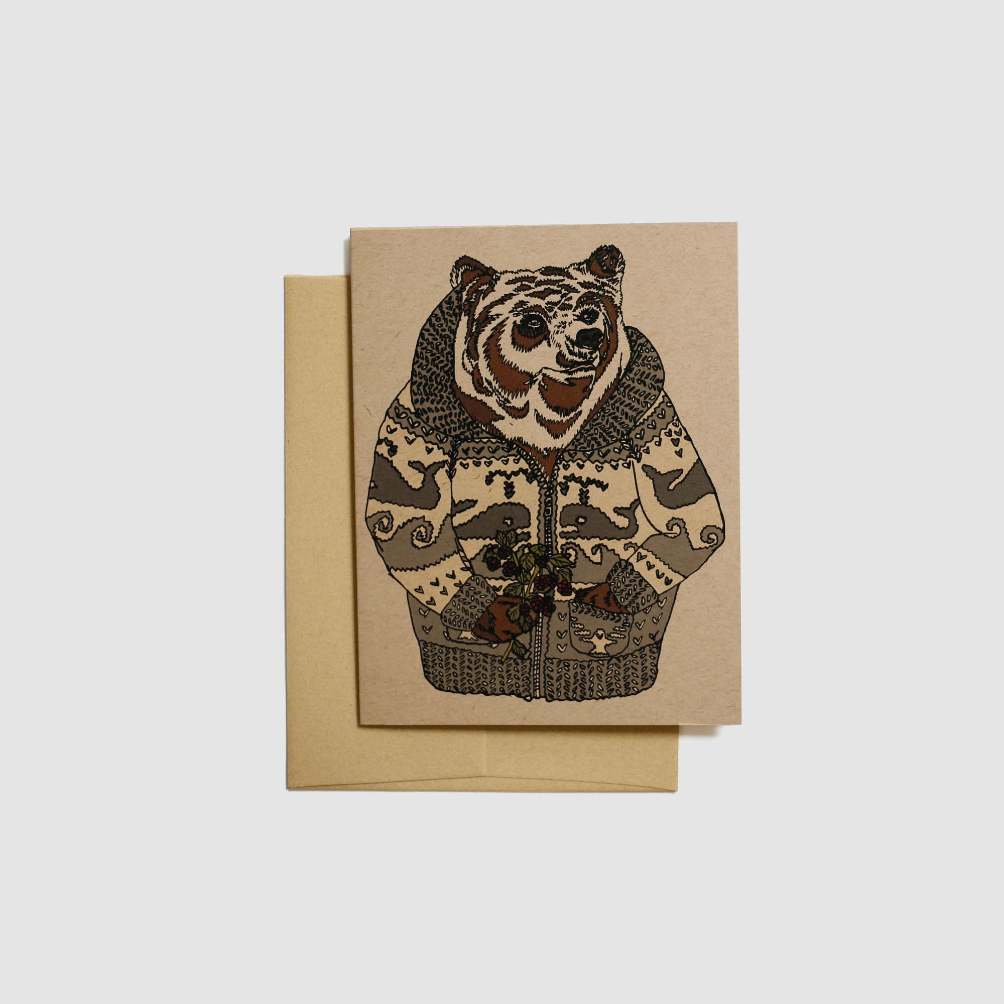 Cozy Bear Card - Wild Life Illustration and Card Co.