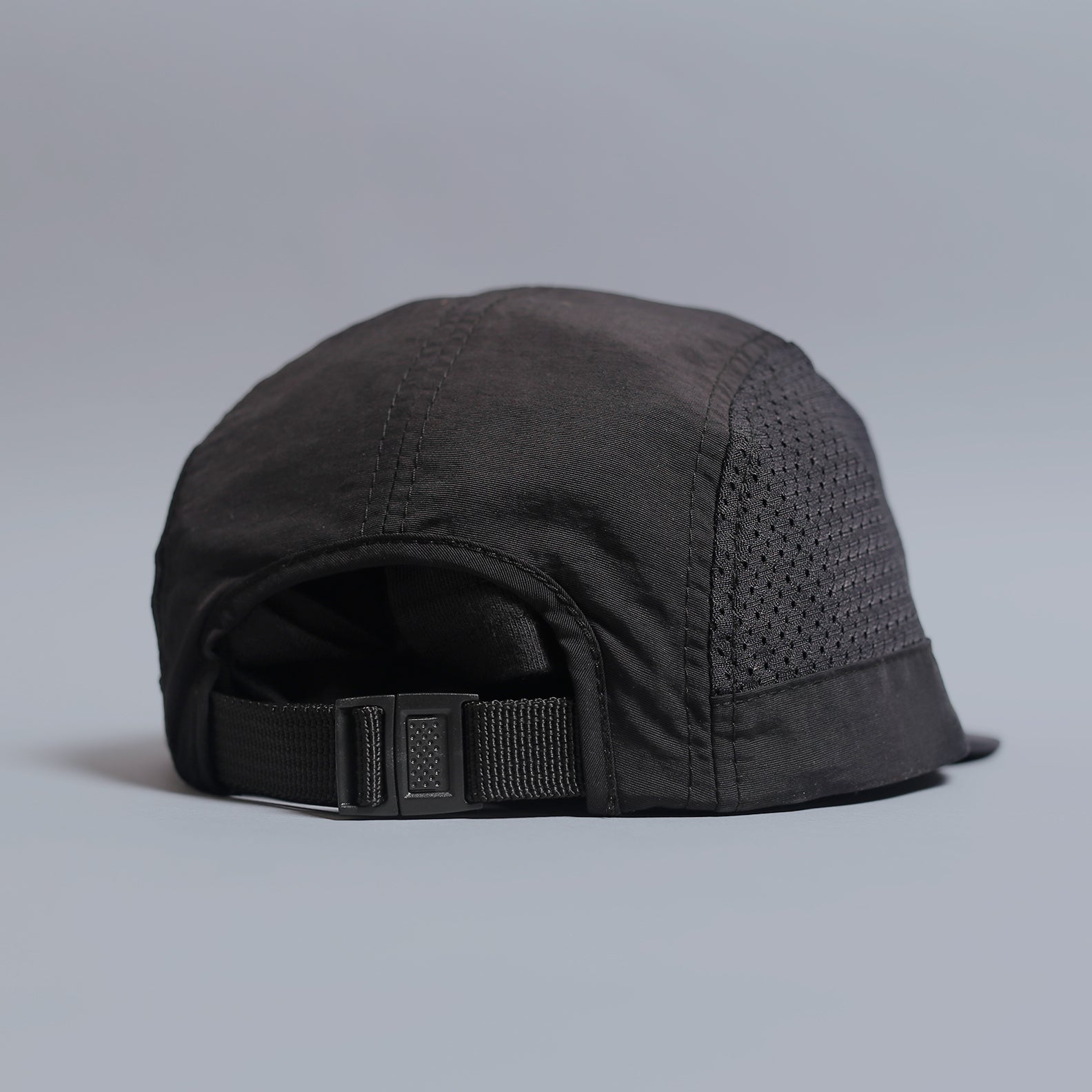 Mesh Camp Cap - Black Mountain Label - Black Nylon/Mesh